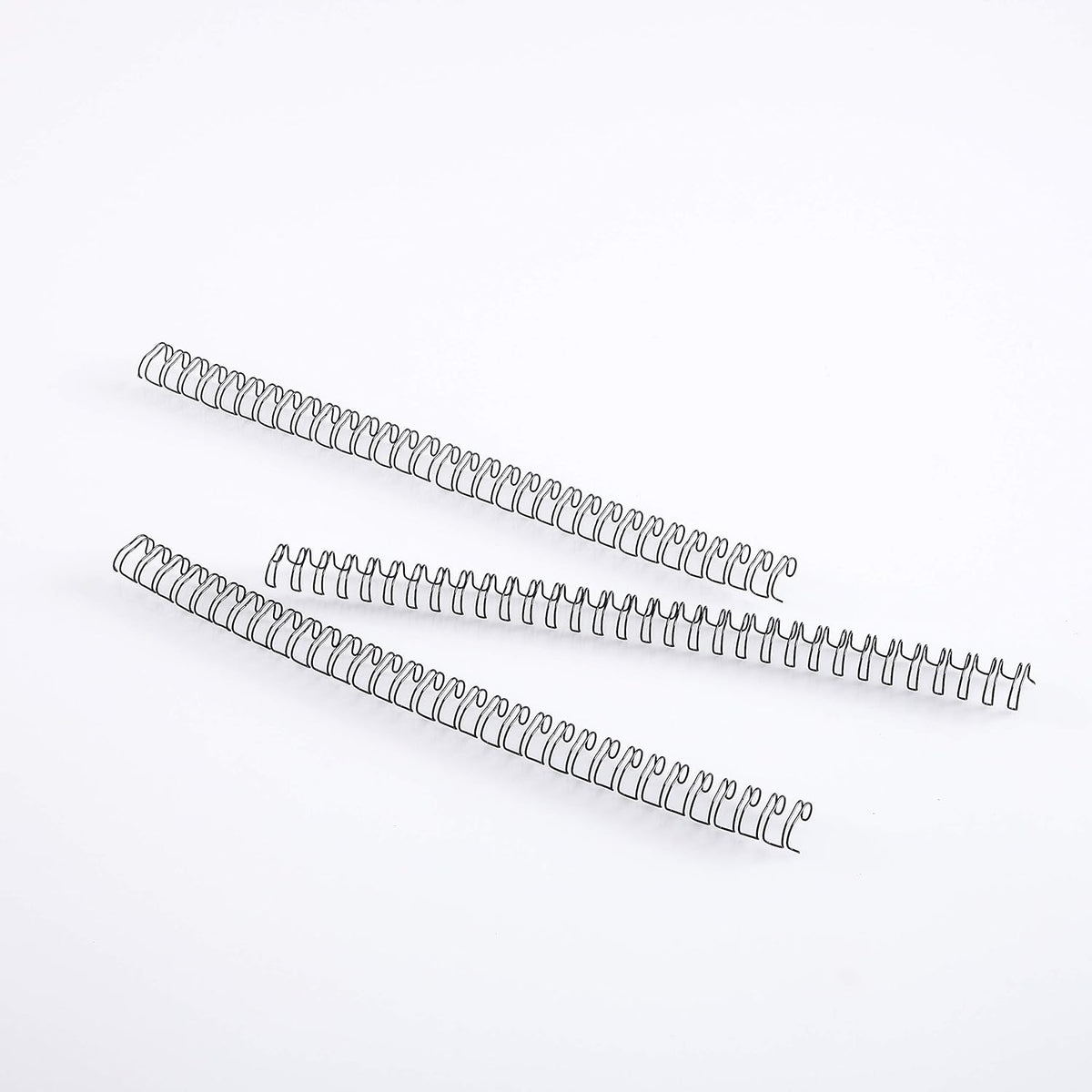 BNC Double Loop Wire Binding Rings Letter Size 3:1 Loops 32 Holes Black Color Pack of 100 (9/16 Inches)