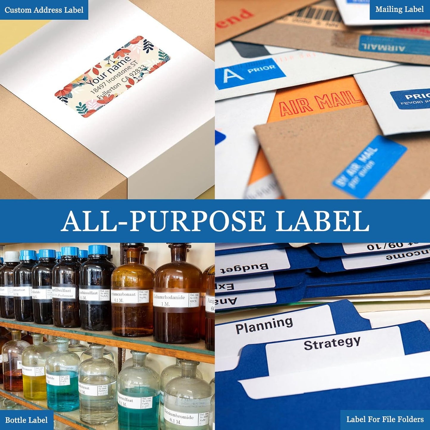 [2000 Sheets 60000 Labels] BESTIKER Address Labels 1” x 2-5/8” Shipping Mailing Labels 30 per Page Printable FBA Barcode Label, Laser & Inkjet Printer Labels 30up White