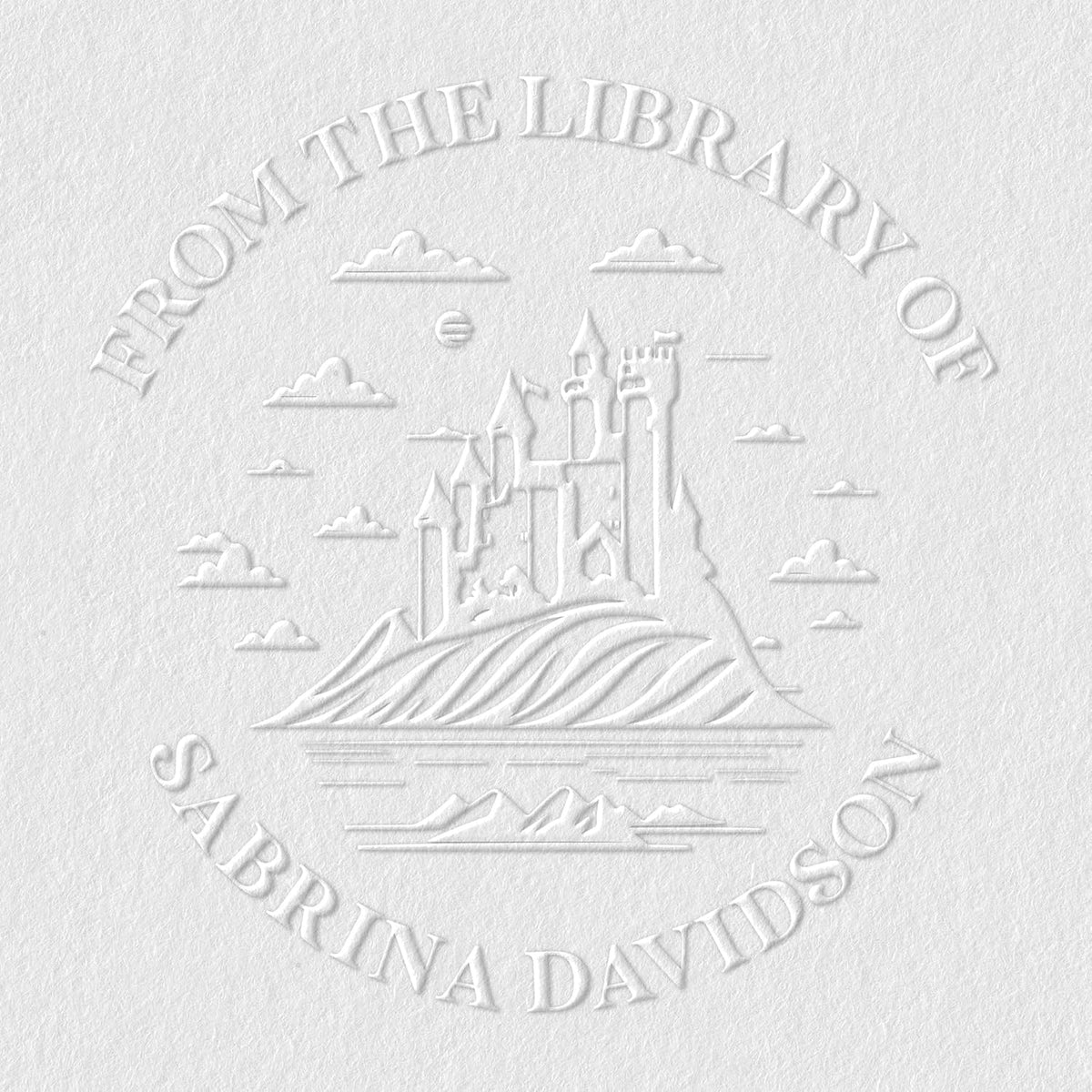 from The Library of Embossers & Stamps for Fantasy Book Readers | Custom Embosser | Custom Stamp | Ex Libris | Elevate Your Fantasy Collection of Stories and Novels (Design 2, Embosser)