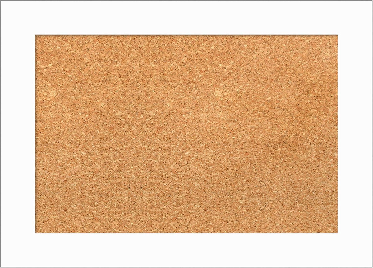Amanti Art Natural Cork Board for Wall, 15x21 Vision Board with White Frame, Small Corkboard Office Decor for Home Organization, Casual Corkboard Pinboard to Display Items for Home Organization in
