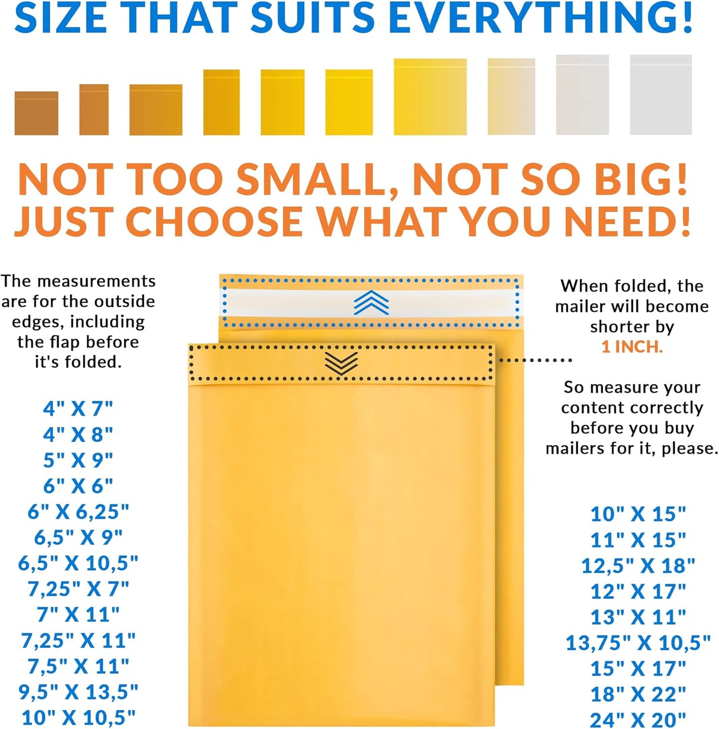 ABC PACK & SUPPLY Yellow Kraft Bubble Mailer Envelopes, 7.25 x 7 Inches. 600 Pack Mail Padded Envelopes Self Seal. Kraft Bubble Mailers. Tear-Resistant Mailing Envelope Padded. Sturdy Paper Mailer