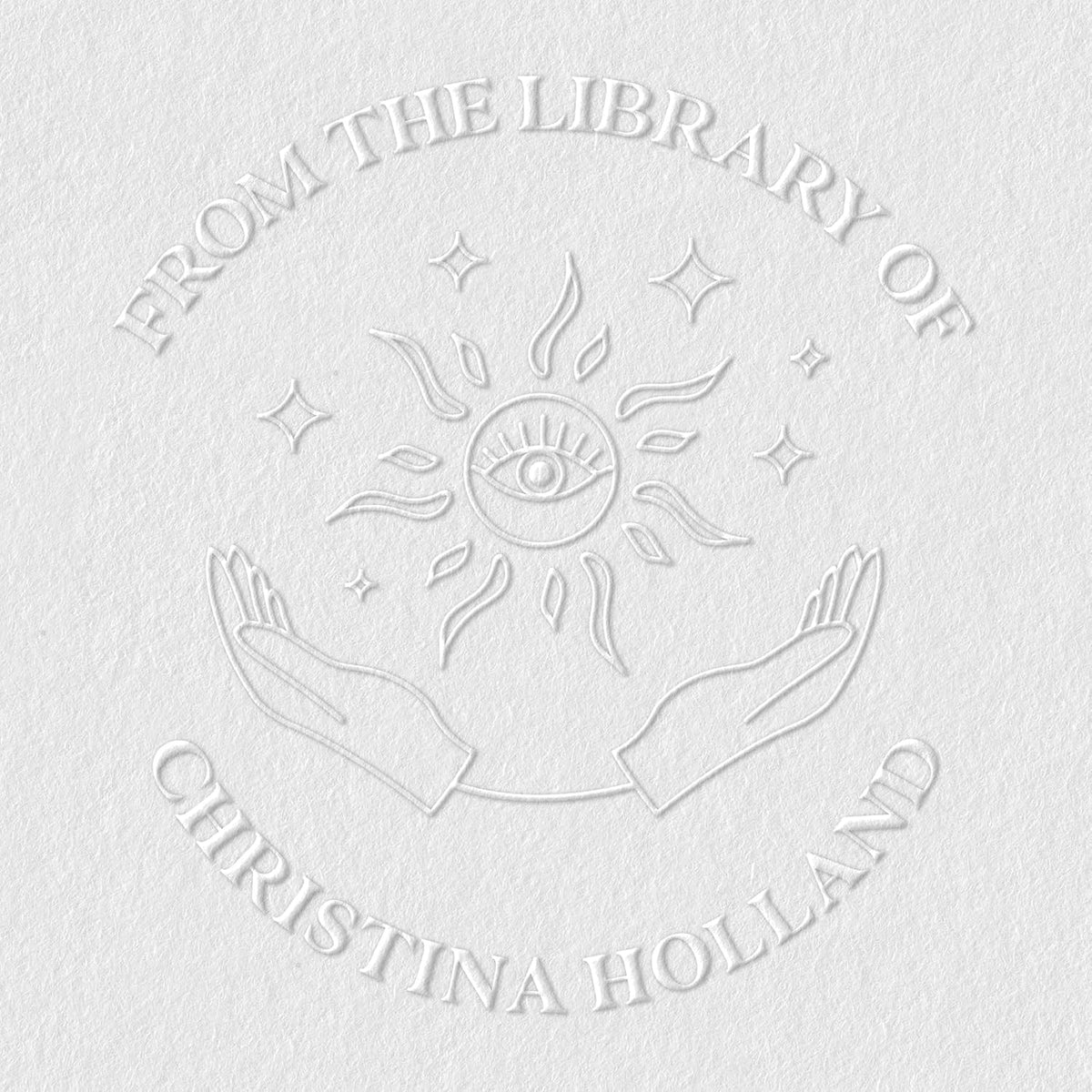 from The Library of Embossers & Stamps for Fantasy Book Readers | Custom Embosser | Custom Stamp | Ex Libris | Elevate Your Fantasy Collection of Stories and Novels (Design 18, Embosser)