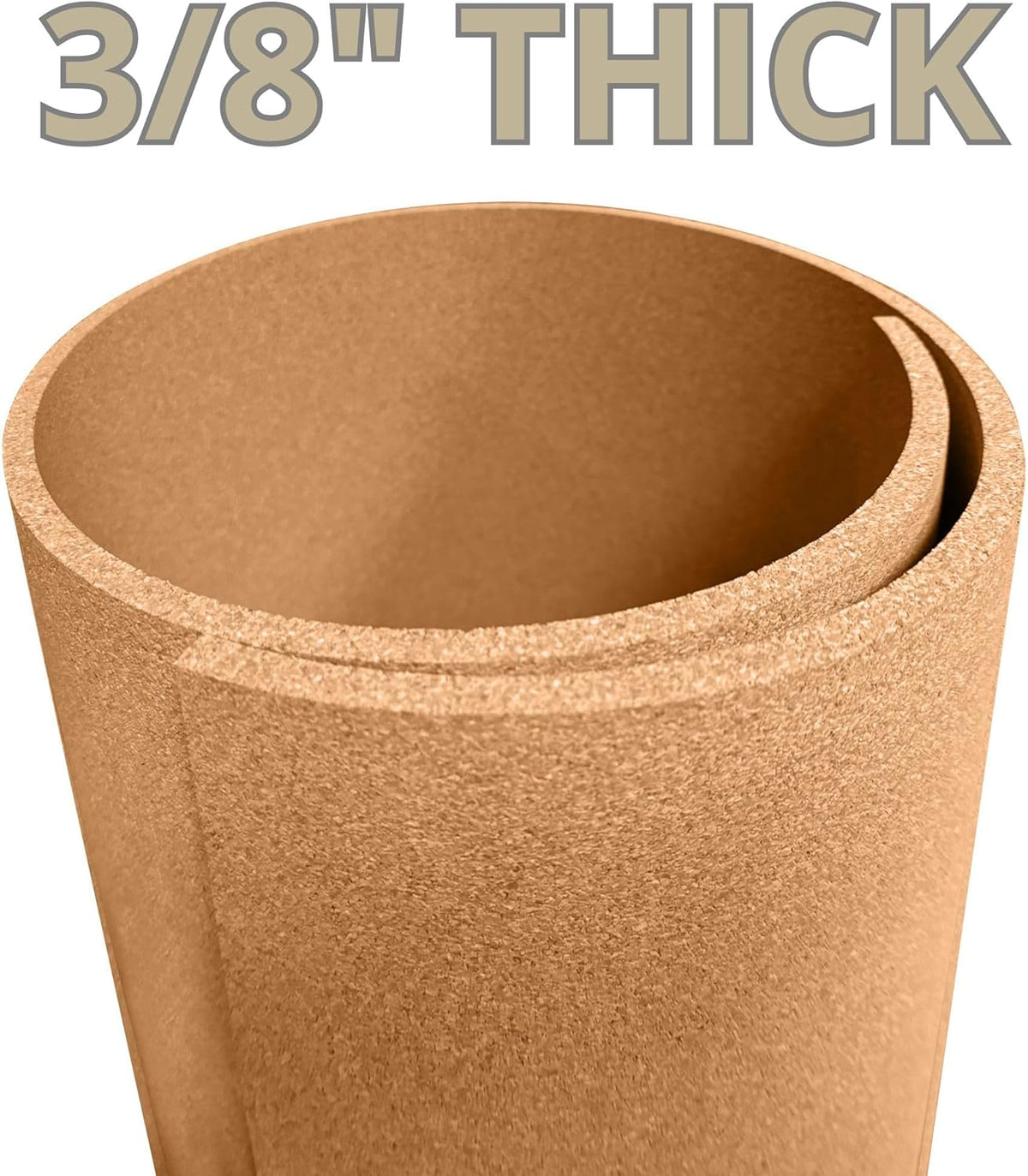 Manton Cork Premium Cork Roll - 4' x 10' x 3/8", 100% Natural Facing Grade Material for Bulletin Boards, Decorative Photo and Message Push Pin Displays - Perfect for Home, School, and Office