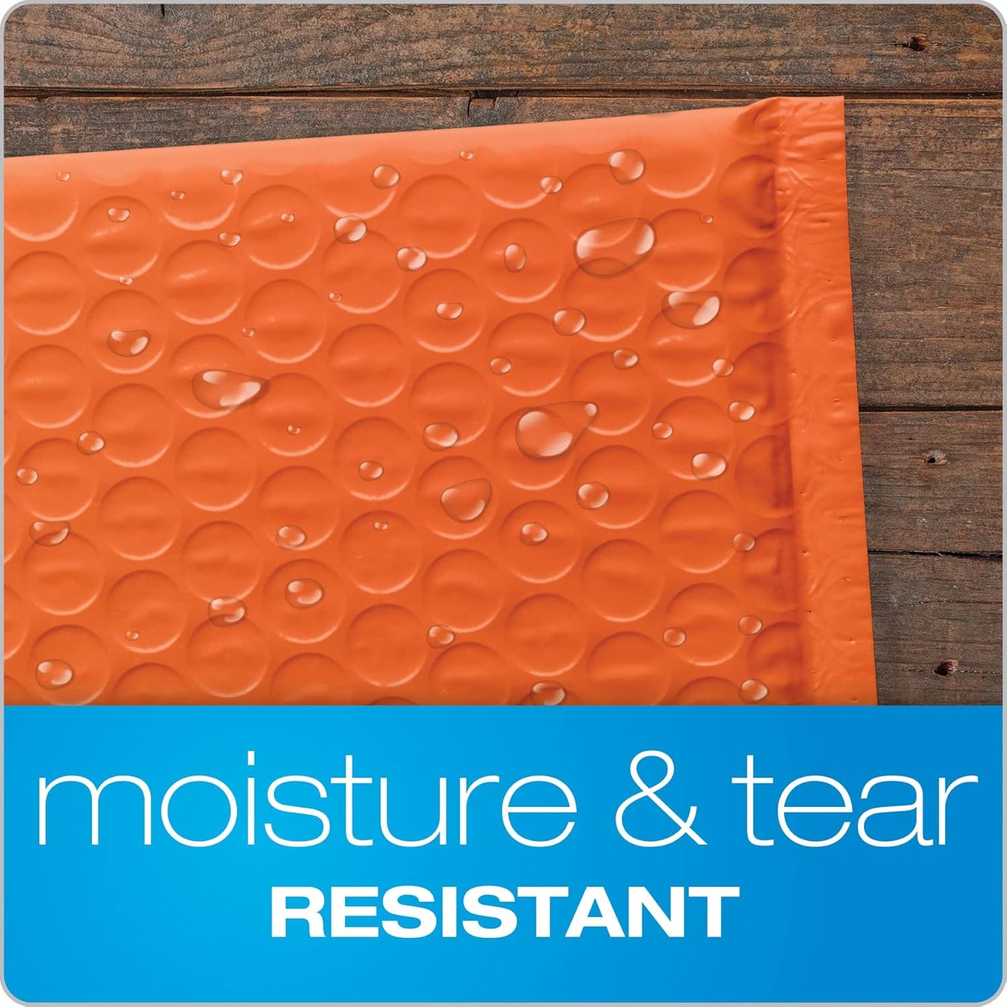 Quality Park Bubble Mailers, 8.5 x 11 Inch, Orange Poly Mailers, Padded Envelopes, Shipping Envelopes, Water Resistant, Self Seal, 25 per box (QUA85868), Letter