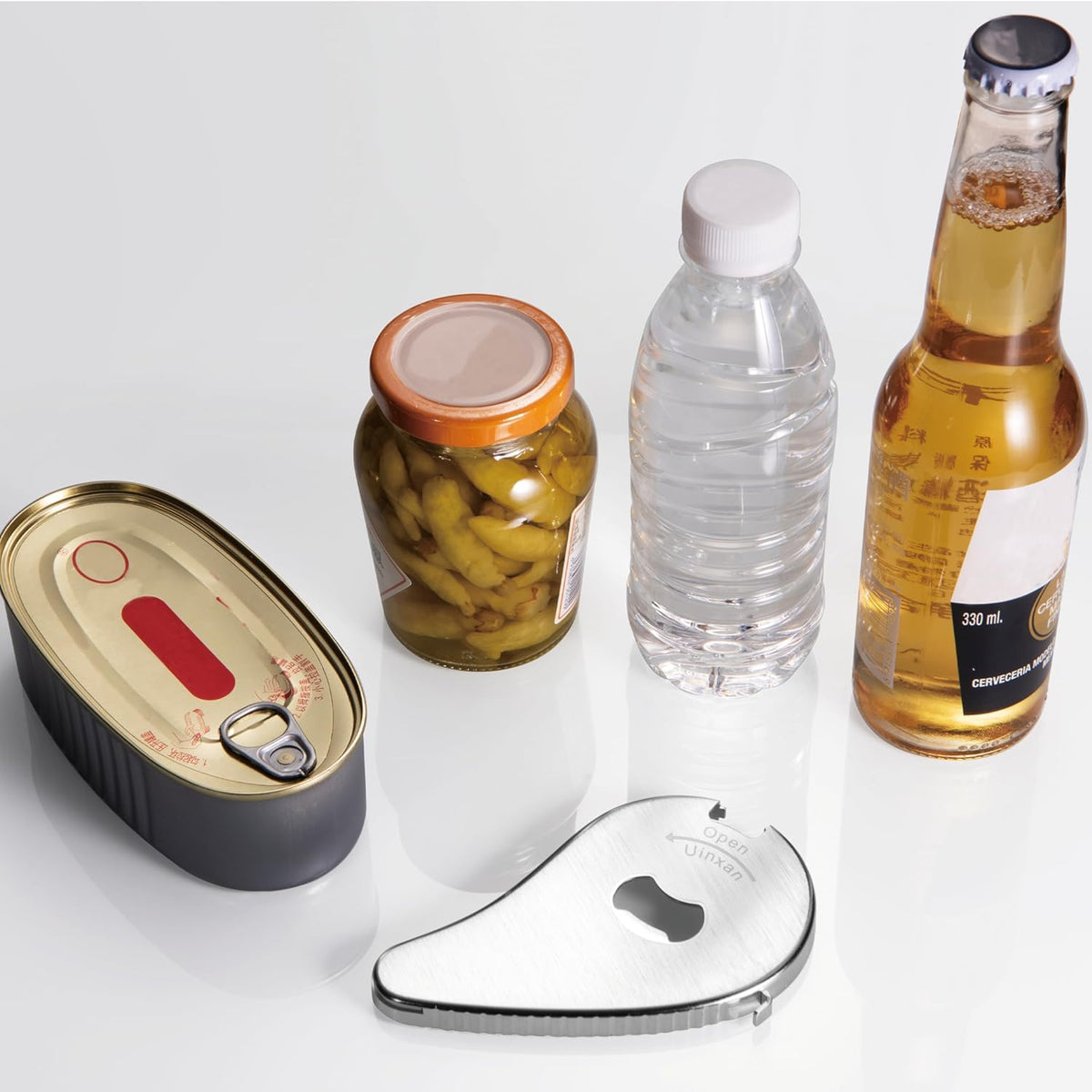 Jar Bottle Can Opener for Weak Hand & Seniors with Arthritis - Easy Twist Off Caps (0.6"-2.7") & Pull Tab Seals,Unique Kitchen Gadget,Multi,Portable Christmas Gifts for Elderly/Women/Men