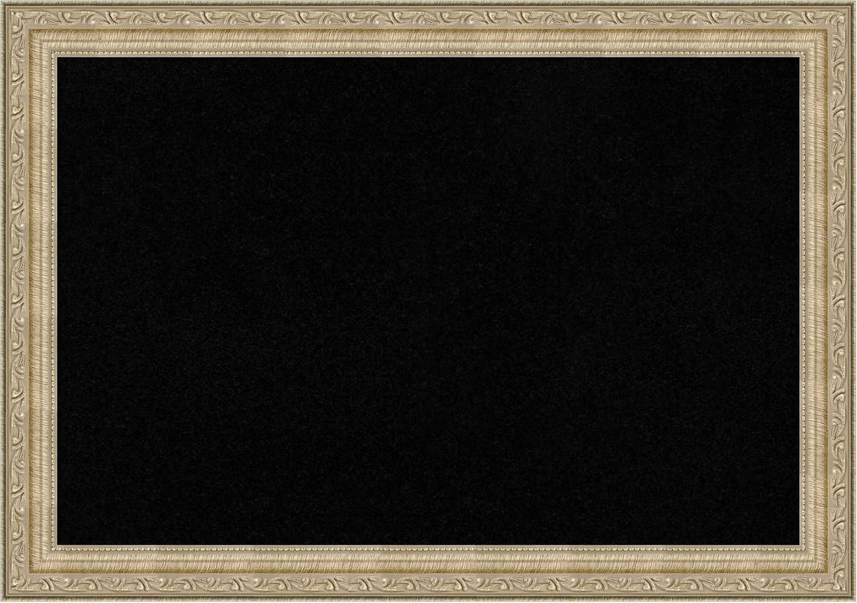 Amanti Art Black Cork Board for Wall, 14x20 Vision Board with Gold Frame, Small Corkboard Office Decor for Home Organization, Traditional Corkboard Pinboard to Display Items for Home Organization in