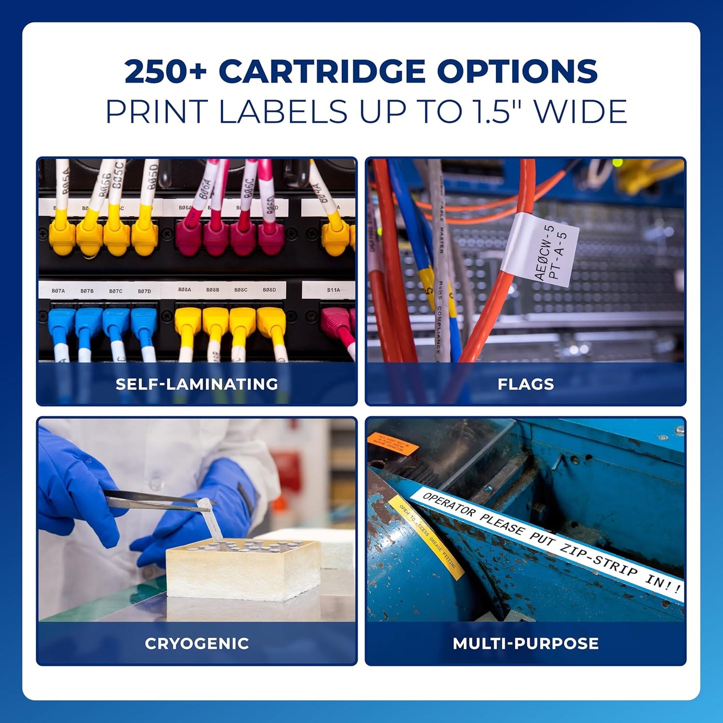 Brady M510 Portable Industrial Label Printer Kit with Carrying Case, Label Cartridge, Rechargeable Battery and Charger, 3.75" H x 5.75" W x 10" D
