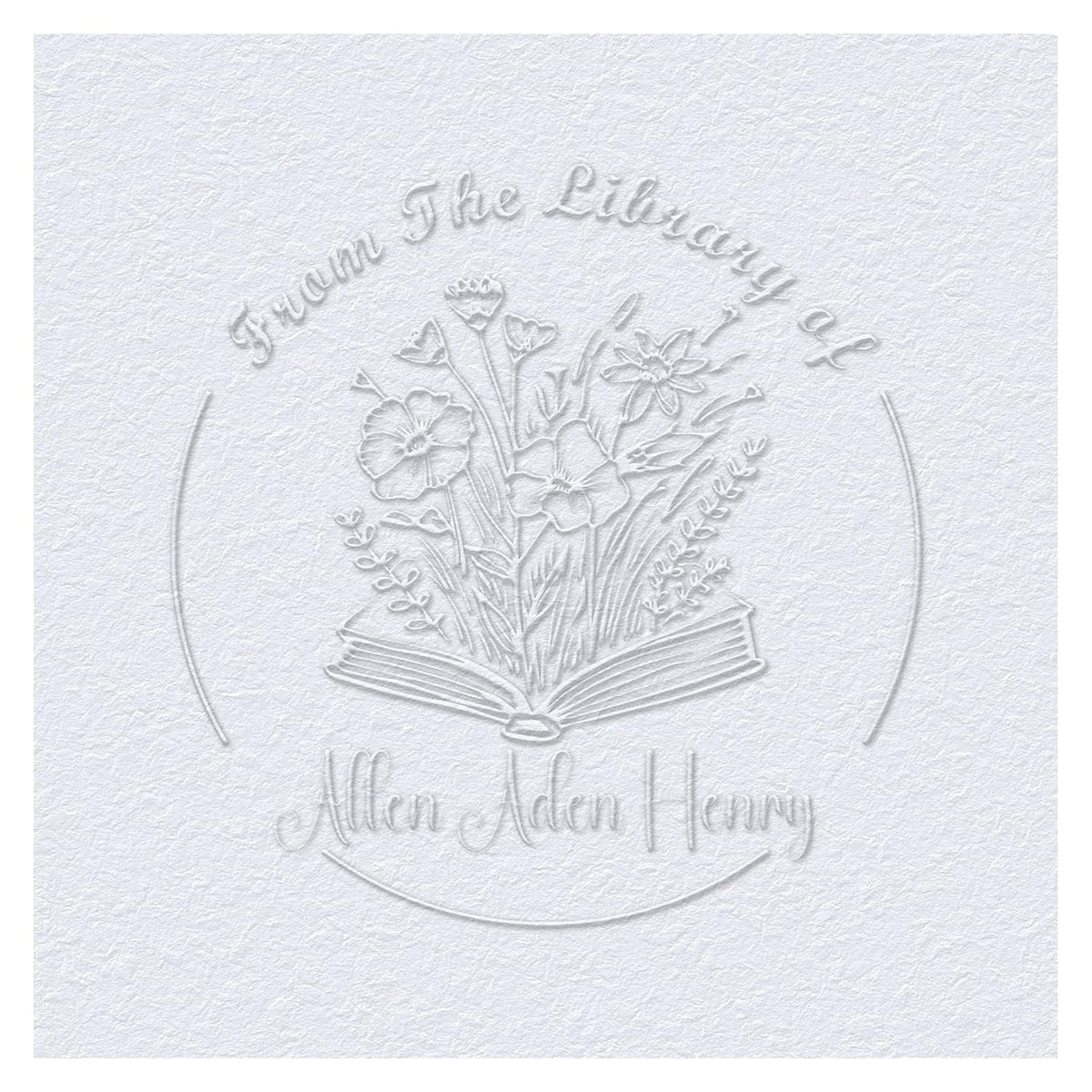 Book Embosser Custom Embosser Stamp with Your Name or Design Personalized Library Embosser Stamp Customized Books Business Cards Paper Documents Notebooks etc. (21)