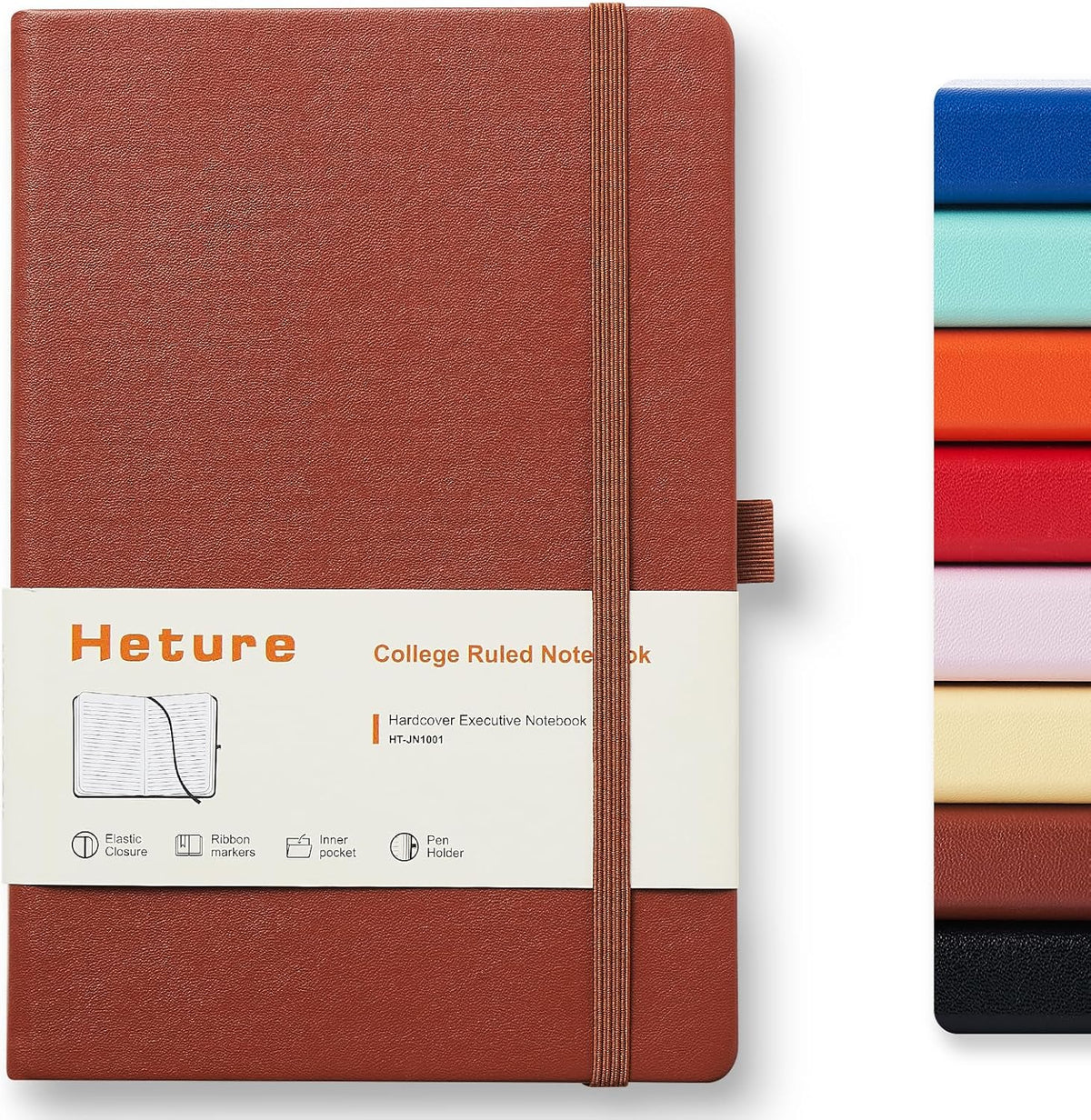 Hardcover Notebooks, A5 Lined Journals Notebook for Writing 160 Pages, 8.2 x 5.5 inch, Classic Ruled Notebooks for College/Work/Travel(Brown 1 Pack)
