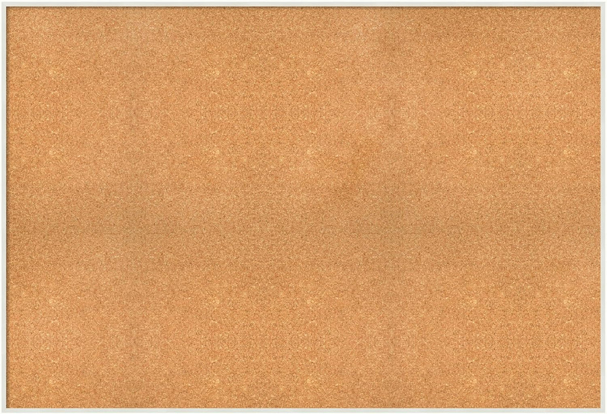 Amanti Art Natural Cork Board for Wall, 35x51 Vision Board with White Frame, Oversize Corkboard Office Decor for Home Organization, Modern Corkboard Pinboard to Display Items for Home Organization in