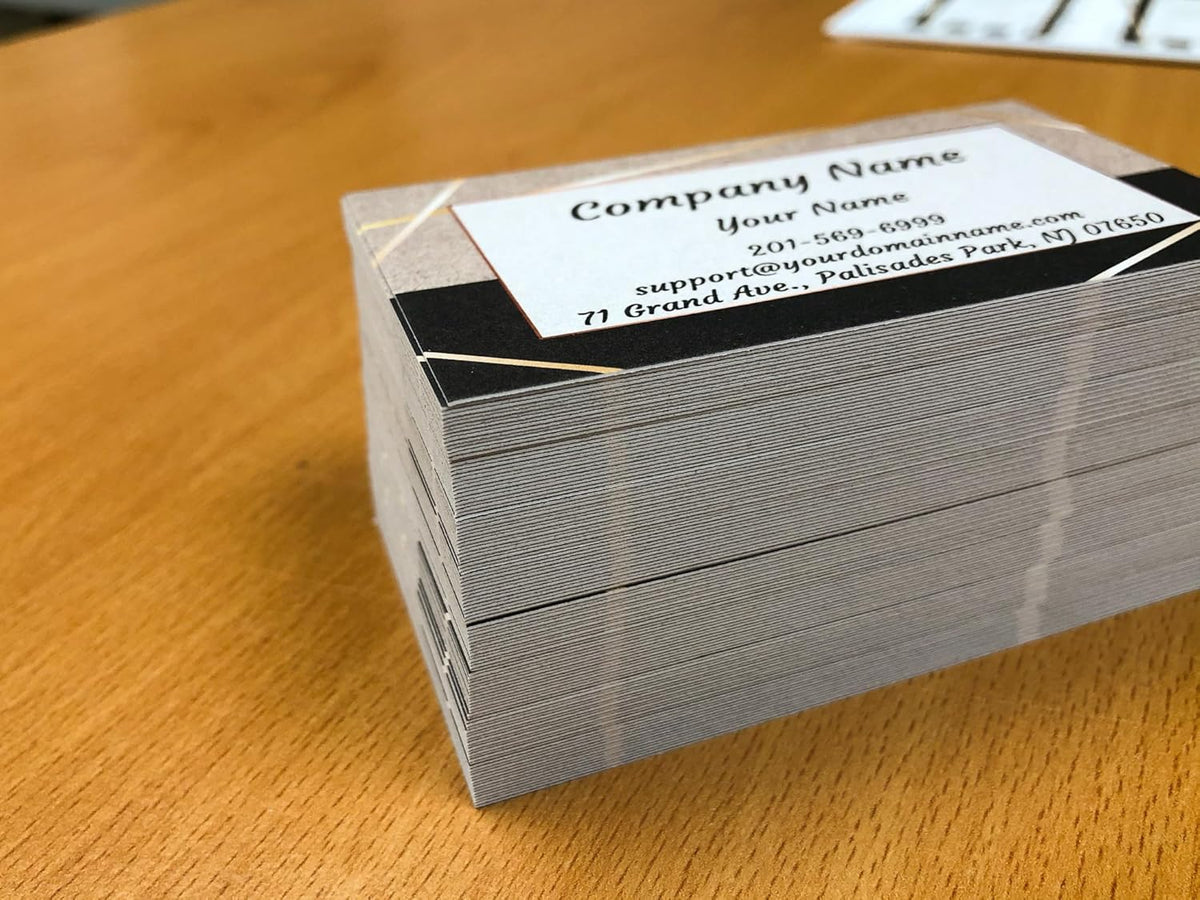 Custom Premium Business Cards 100 pcs Full color - Printed on 16pt(350gsm) or14pt (308gsm) Classic matte paper, Made in The USA (Kraft-Half)