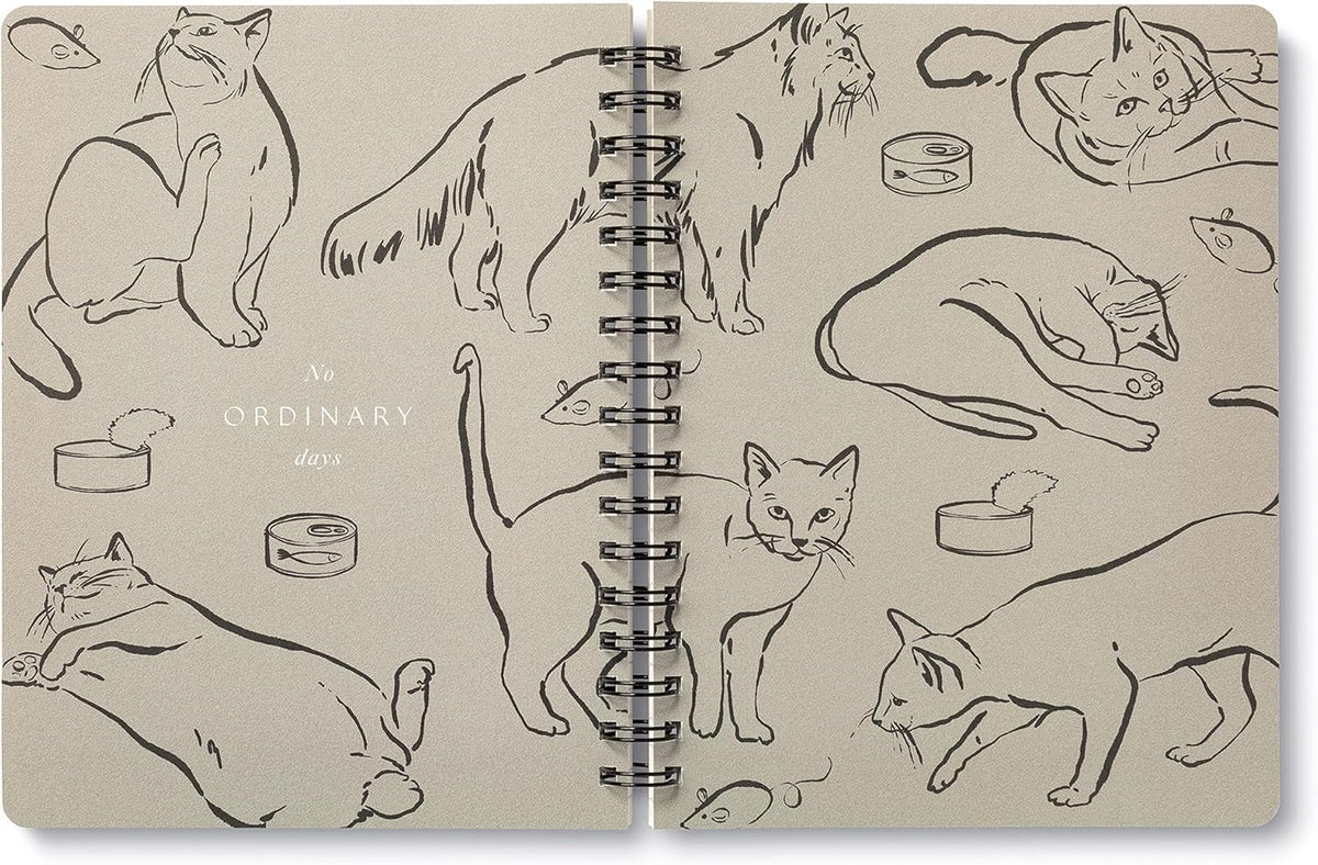Compendium Spiral Notebook - Wild at Heart — A Designer Spiral Notebook with 192 Lined Pages, College Ruled, 7.5”W x 9.25”H