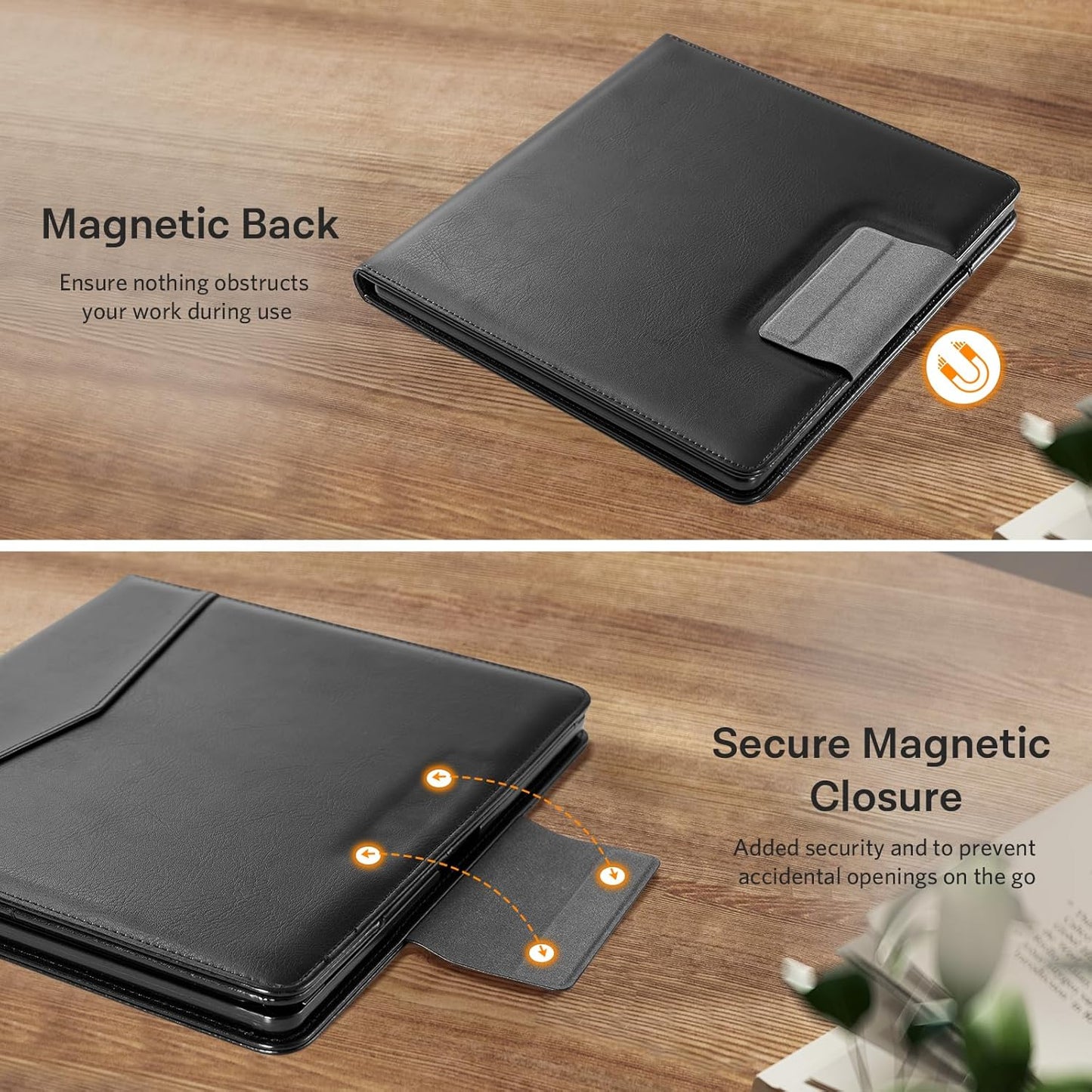 CoBak Premium PU Leather Case for Kindle Scribe 10.2", TouchPad D10, Boox Note Air 5, Folio Cover with Pen Holder, Auto Sleep/Wake, Card Slots & File Folders for Business, Not for Remarkable