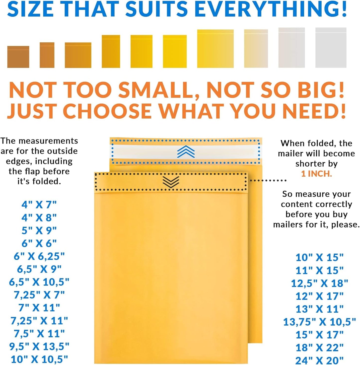 ABC PACK & SUPPLY Gold Kraft Bubble Mailer Envelopes, 8.5 x 13 Inches. 25 Pack Mail Padded Envelopes Self Seal. Kraft Bubble Mailers. Tear-Resistant Mailing Envelope Padded. Sturdy Paper Mailer