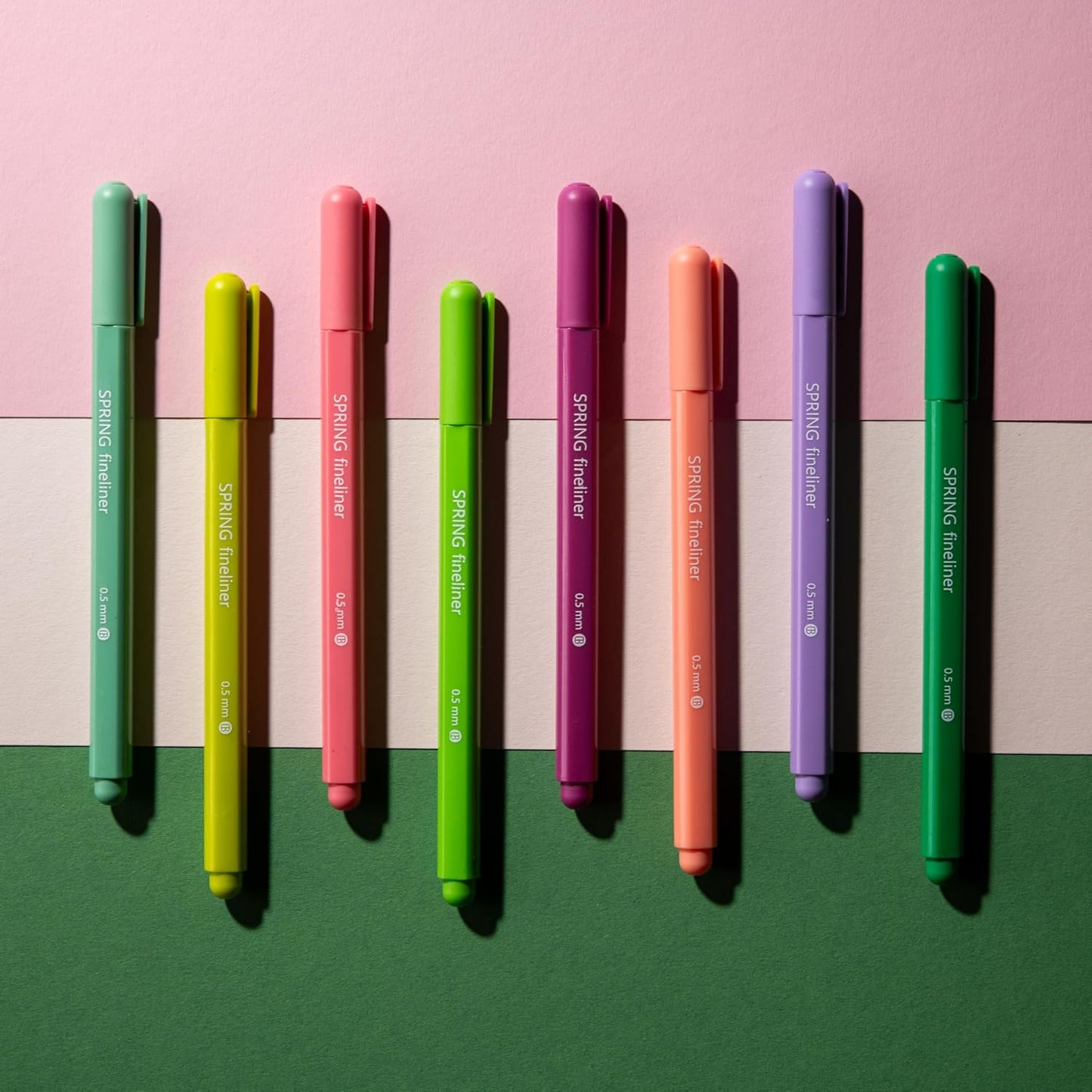 DIVERSEBEE Fine Tip Pens, 8 Bible Pens No Bleed Through, Assorted Colors, 0.5mm Fine Point Fineliner Markers for Journaling, Bible Study Journaling Supplies and Accessories (Spring)