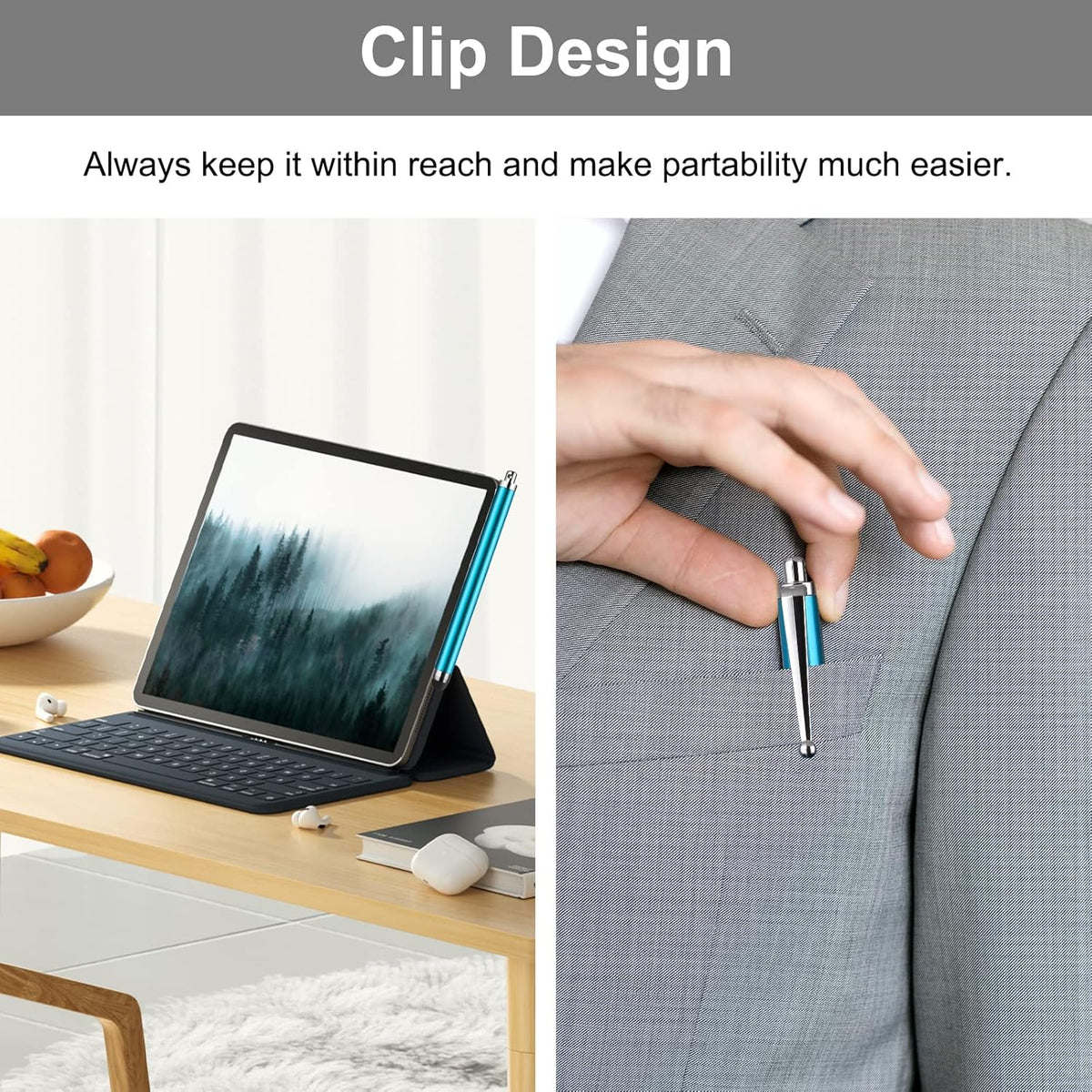 Stylus Pen [10 Pack] Universal Capacitive Touch Screen Pens for Tablets, iPad Mini, iPad Pro, iPad Air, Smartphones, Samsung Galaxy - Multiple Colors