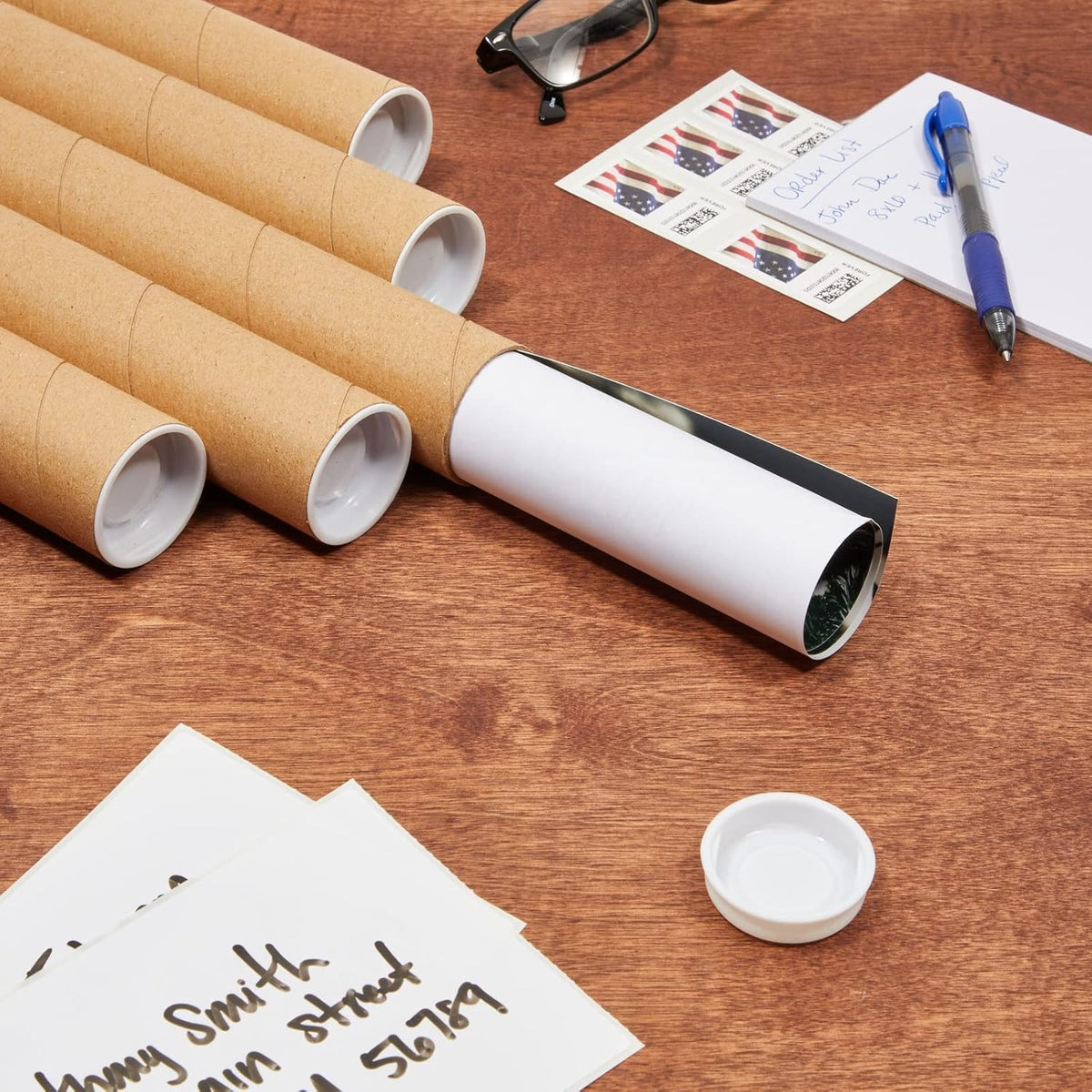 Stockroom Plus Cardboard Tubes - 12-Pack, 2 in x 15 in, Brown, Round - Mailing Tubes, Poster Storage & Blueprint Tube for Art Prints & Documents