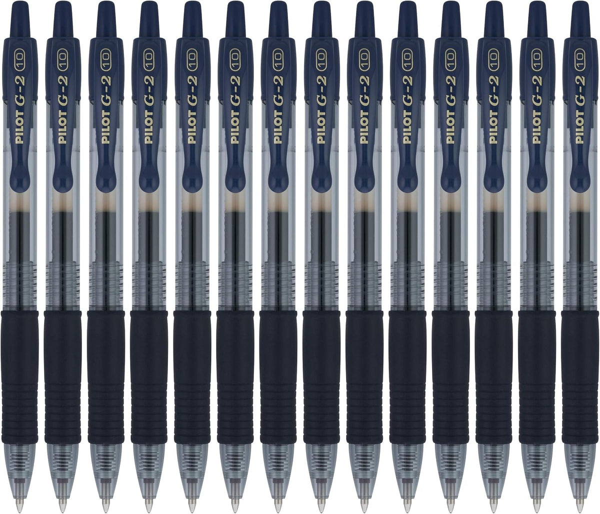 Pilot, G2 Premium Gel Roller Pens, Bold Point 1 mm, Pack of 14, Navy