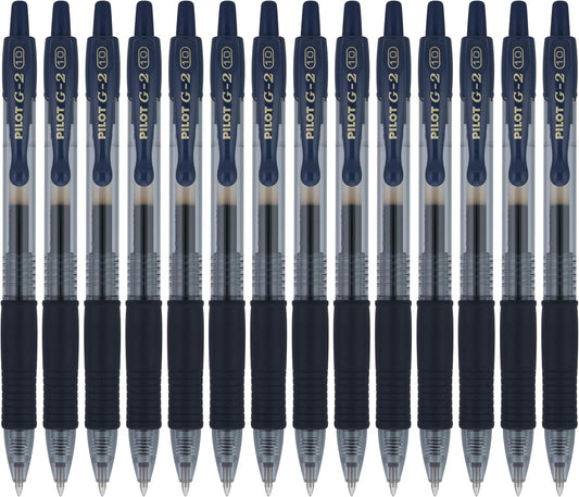 Pilot, G2 Premium Gel Roller Pens, Bold Point 1 mm, Pack of 14, Navy