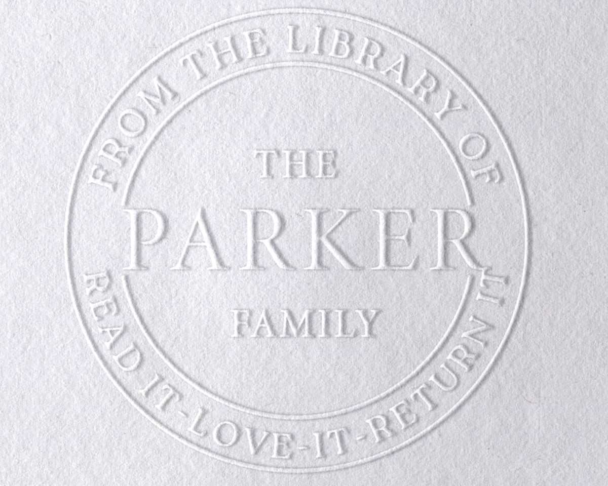 Personalized Book Embosser – Custom Ex Libris Stamp | from The Library of | This Book Belongs to | Custom Name Stamp for Book Lovers, Teachers & Libraries | 1 5/8” Embosser or Rubber Stamp