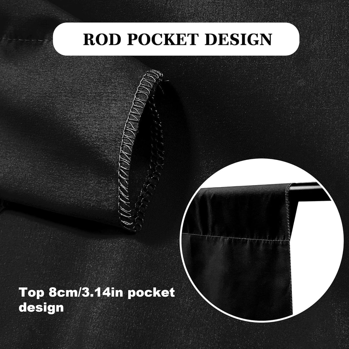 Black Backdrop 8x10ft – Professional Photography Backdrop for Photoshoots, Studio & Portraits, Wrinkle-Free, Opaque, Machine Washable Polyester, Non-Fading, Reusable for Photo Background