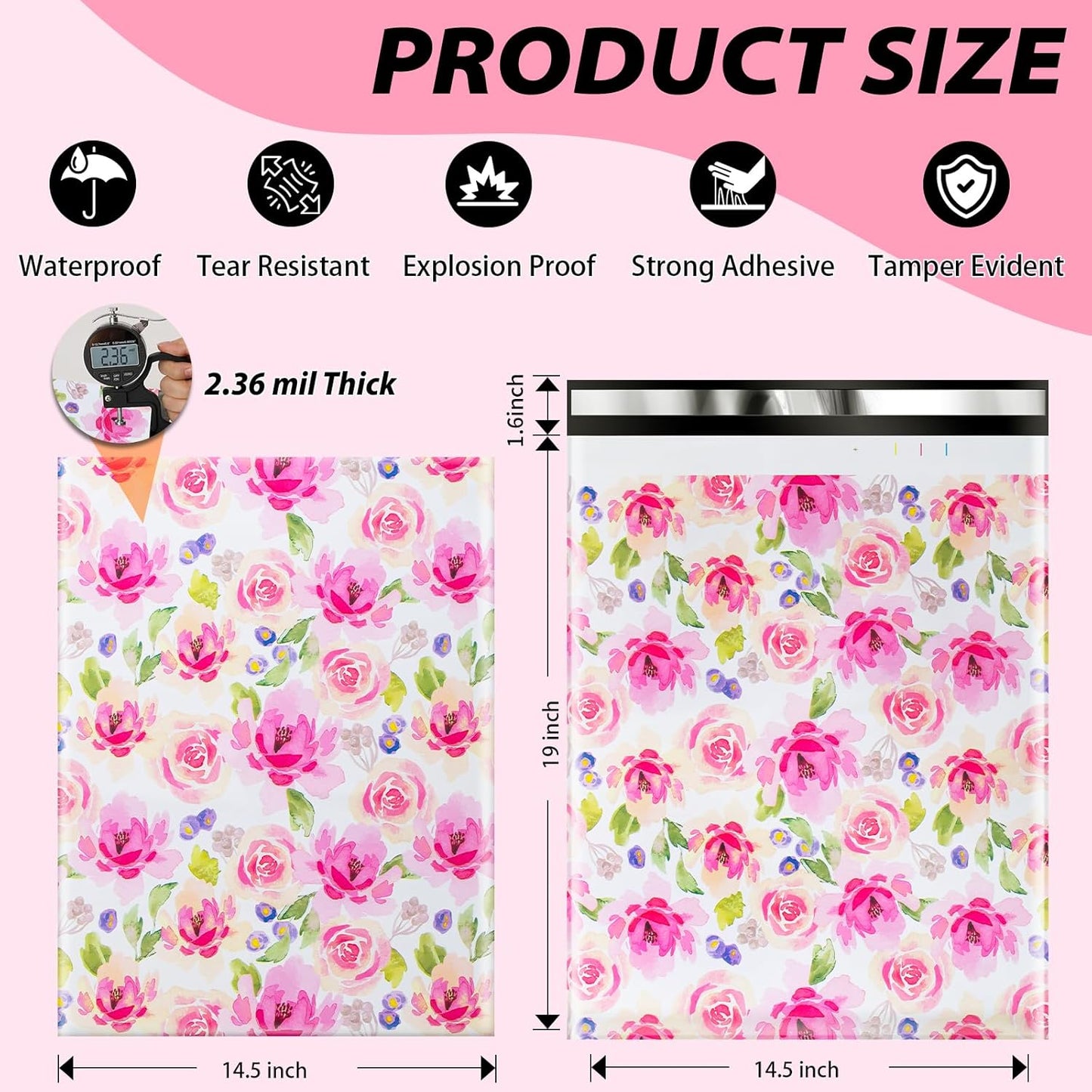 Oududianzi Large Poly Mailers 14.5x19, 100Pack Shipping Bags, Mailing Bags, Mailers Poly Bags for Shipping, Shipping Envelopes, Packaging Bags for Small Business and Clothes