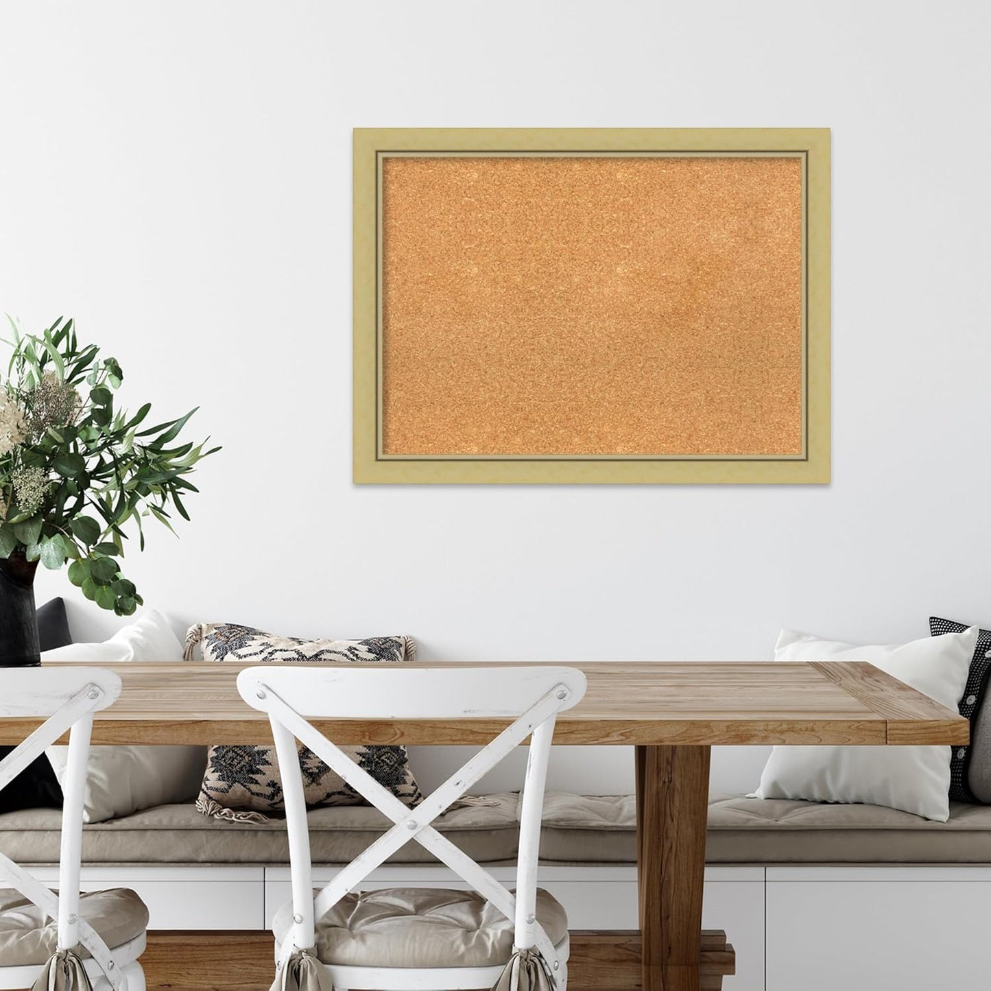 Amanti Art Natural Cork Board for Wall, 23x31 Vision Board with Gold Frame, Medium Corkboard Office Decor for Home Organization, Casual Corkboard Pinboard to display items for home organization