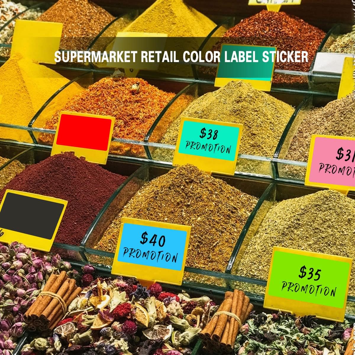 PARLAIM Large 3 X 5 Inch Aqua Color Coding Square Labels, Permanent Rectangular Color-Code Inventory Sticker 250pcs Per Dispenser Box for Moving Box (Aqua)