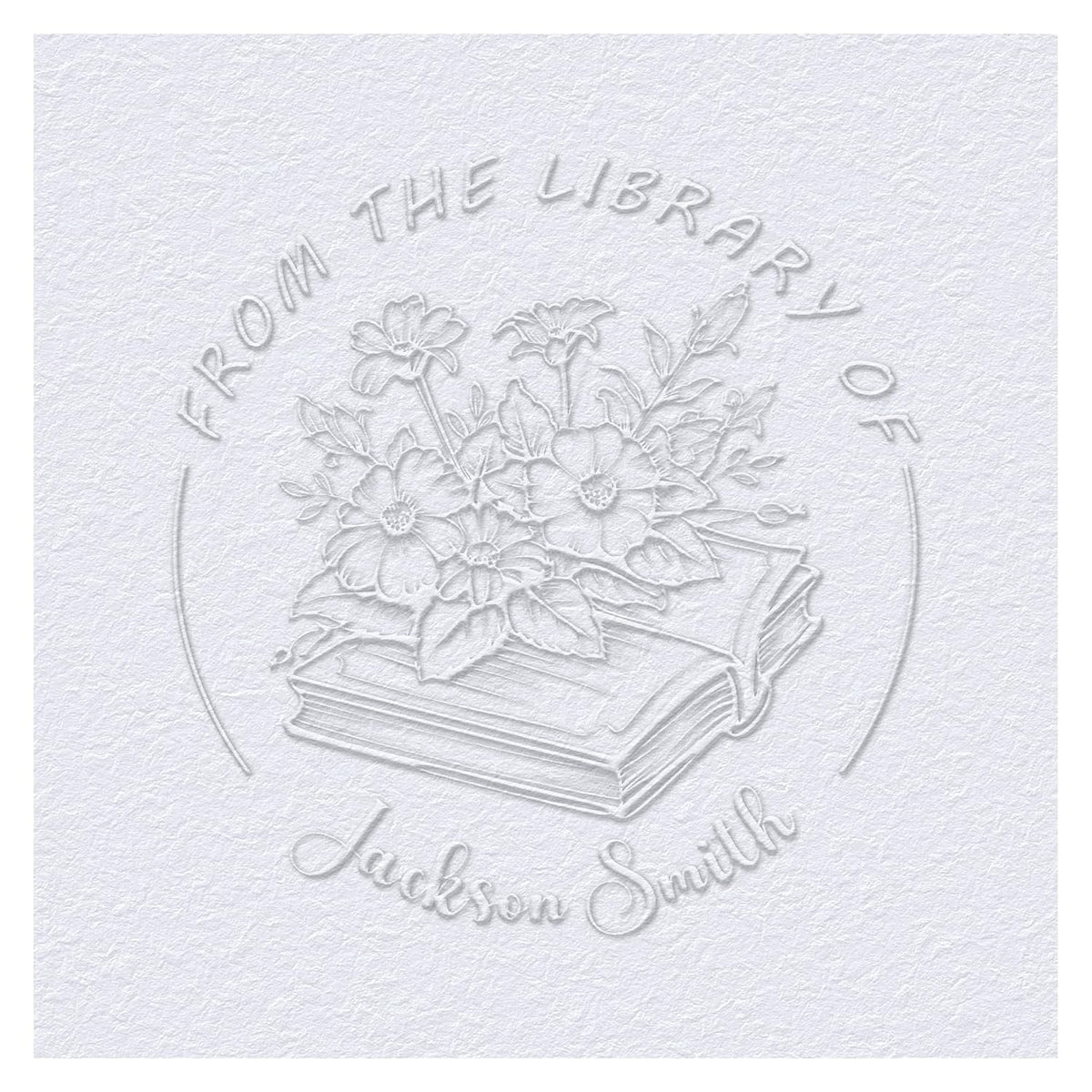 Book Embosser Custom Embosser Stamp with Your Name or Design Personalized Library Embosser Stamp Customized Books Business Cards Paper Documents Notebooks etc. (22)