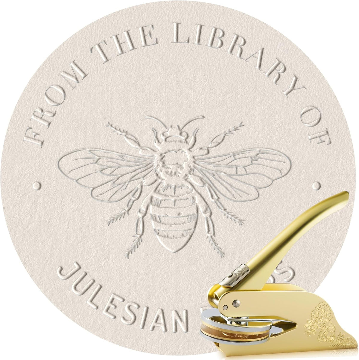 Easycosy Personalized Book Embosser | Custom Embosser & Stamps from The Library of | Book Stamp Personalized with Your Name & Choice Birthday Gifts for Book Lover(Animal 3)