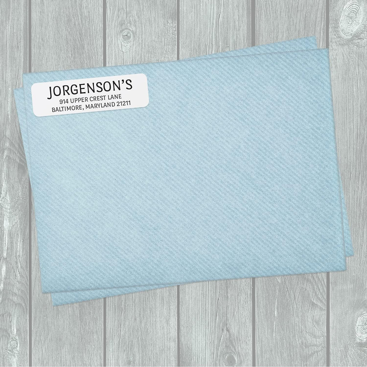 White with Black Print Modern Rolled Address Label/Roll of 500 Personalized Address Labels/Designer Return Address Stickers in Elegant Plastic Dispenser