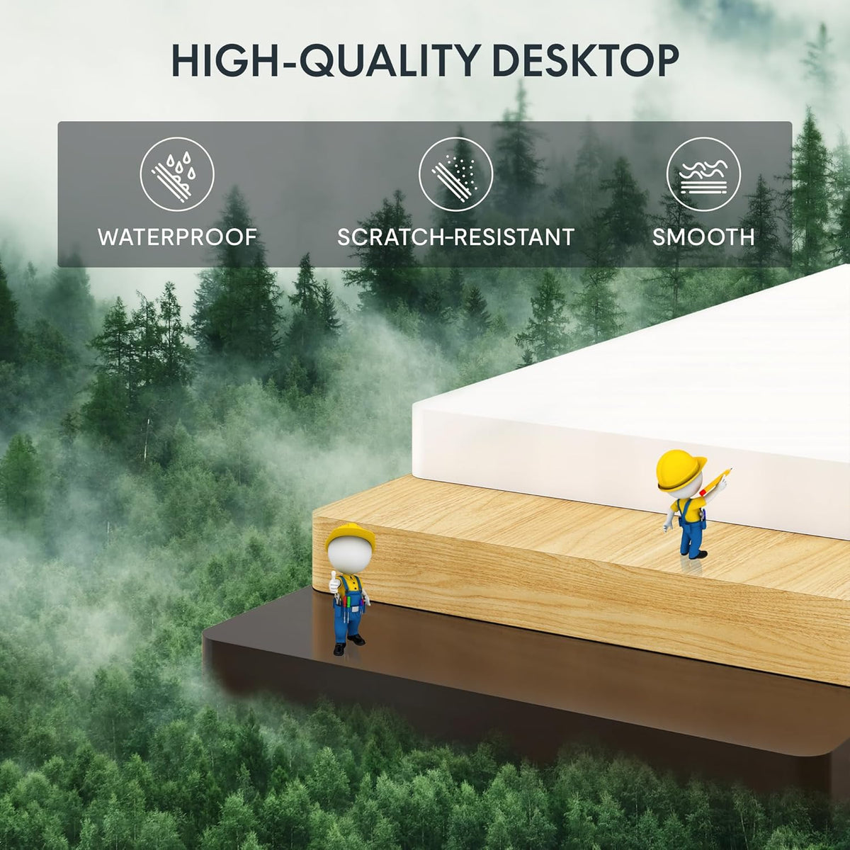 FLEXISPOT Standing Desk Electric Height Adjustable Desk with 55 x 24 Inch Splice Board, Home Office Computer Workstation, Maple Top + White Frame