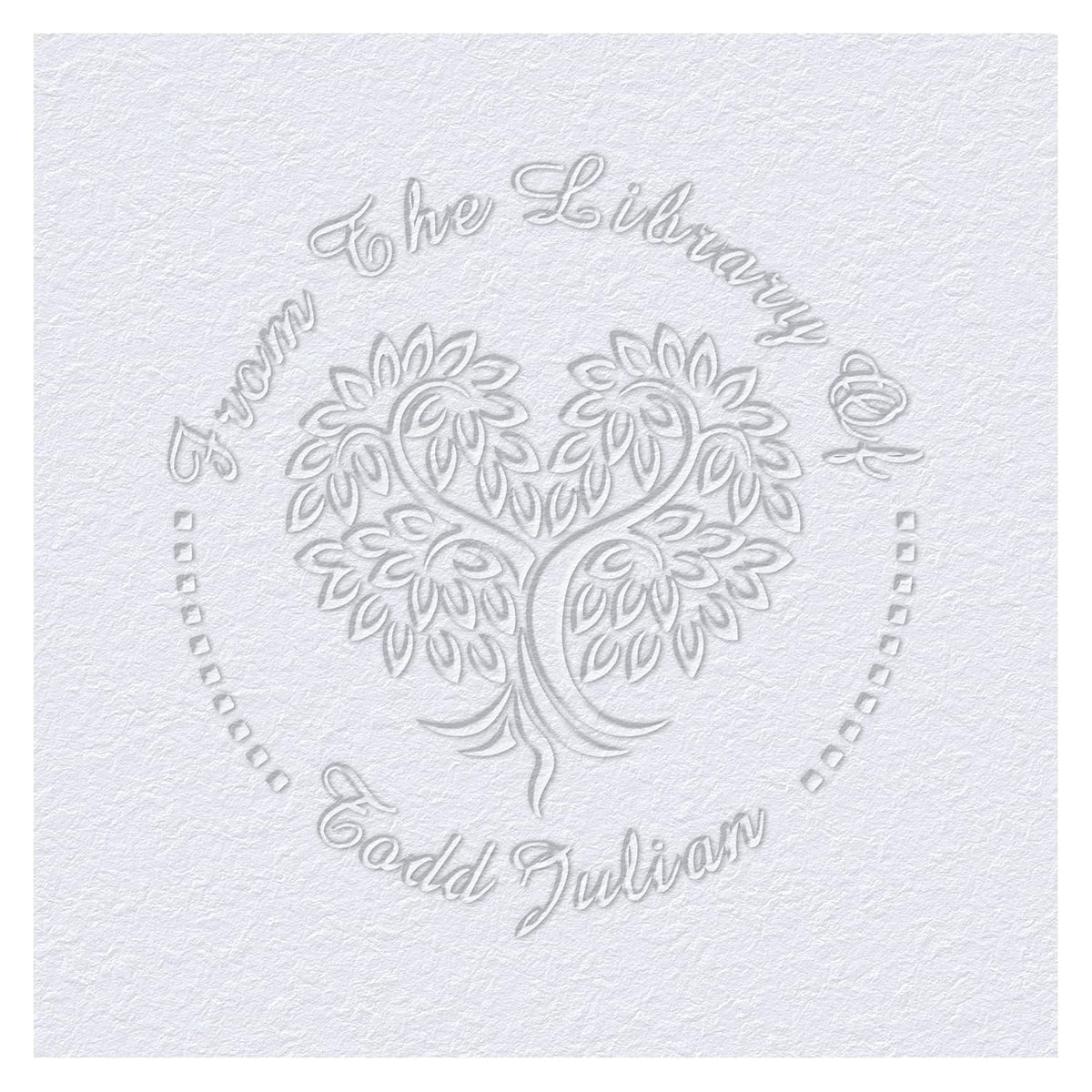 Customized Book Embosser Heart Tree of life Color Stamp with Your Name or Design Personalized Library Embosser Stamp Custom Books Business Cards Paper Documents Notebooks etc. (Tree of Life-02)