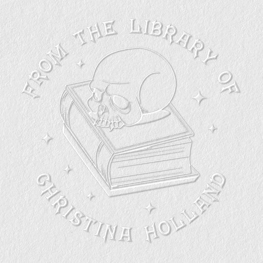 from The Library of Embossers & Stamps for Fantasy Book Readers | Custom Embosser | Custom Stamp | Ex Libris | Elevate Your Fantasy Collection of Stories and Novels (Design 15, Embosser)