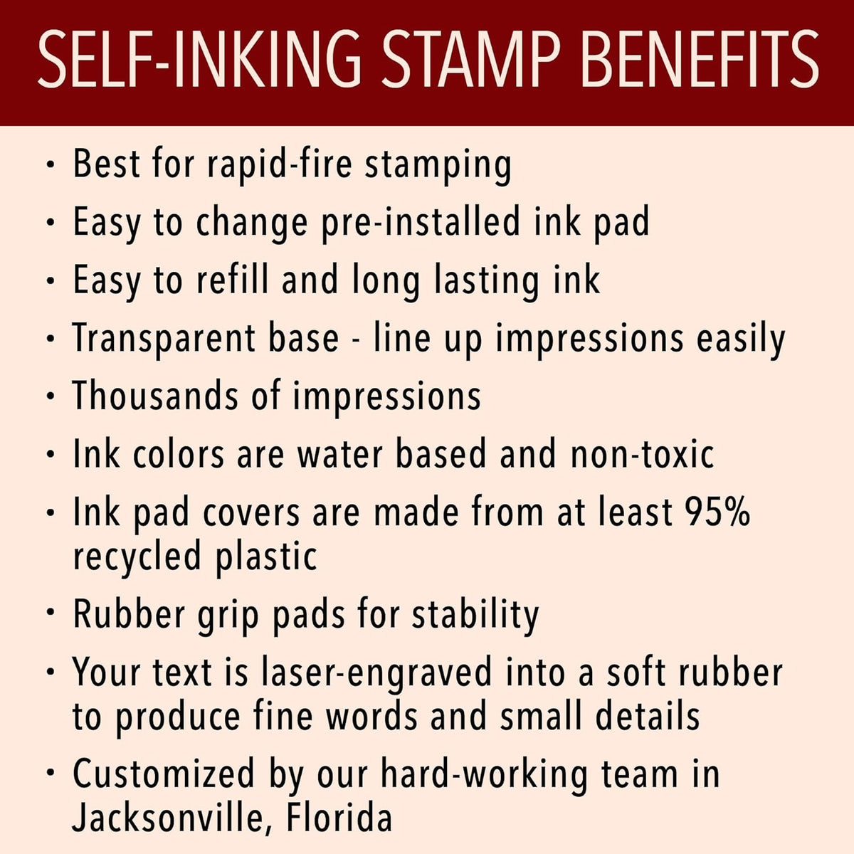Florida Round Notary Stamp | Official State Notary Stamp | Official Seals | Meets State Specifications (Florida, Round Stamp)