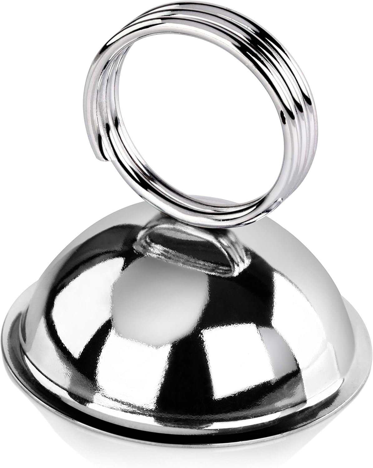 New Star Foodservice 23367 Split-Ring Style, Place Card/Table Number Holder, 2.5 x 2.33 Inch, Silver, Set of 12