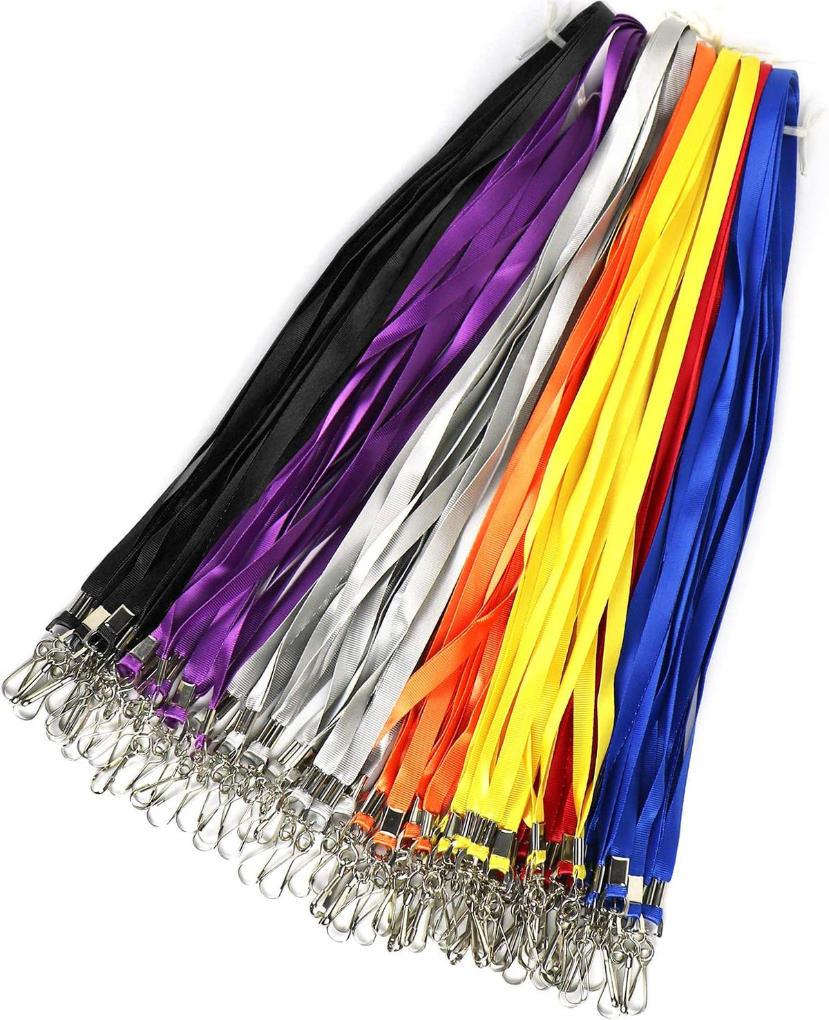 Bulk Lanyards Premium Cruise Lanyard Nylon Badge Lanyards for Id Holder Perfect for Office, Kids, Teachers (Purple, 50 Pack)