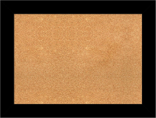 Amanti Art Natural Cork Board for Wall, 25x33 Vision Board with Black Wood Frame, Medium Corkboard Office Decor for Home Organization, Casual Corkboard Pinboard to display items for home organization