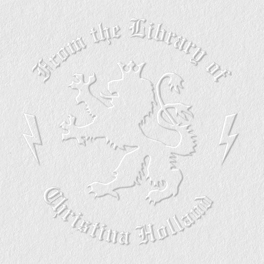 from The Library of Embossers & Stamps for Fantasy Book Readers | Custom Embosser | Custom Stamp | Ex Libris | Elevate Your Fantasy Collection of Stories and Novels (Design 9, Embosser)