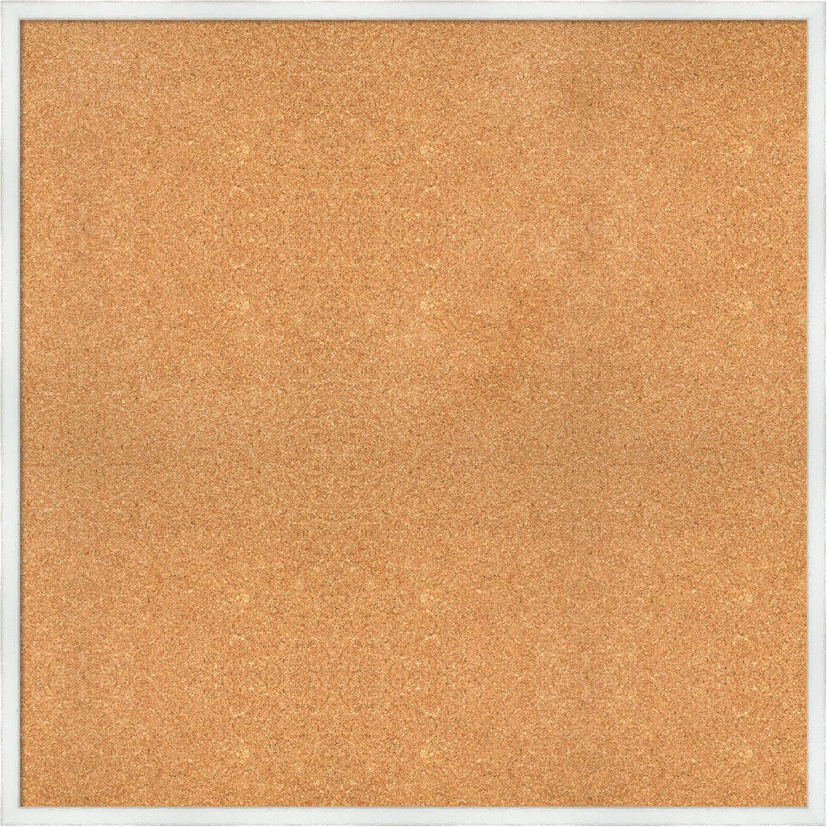 Amanti Art Natural Cork Board for Wall, 35x35 Vision Board with White Frame, Oversize Corkboard Office Decor for Home Organization, Country Rustic Corkboard Pinboard to Display Items for Home