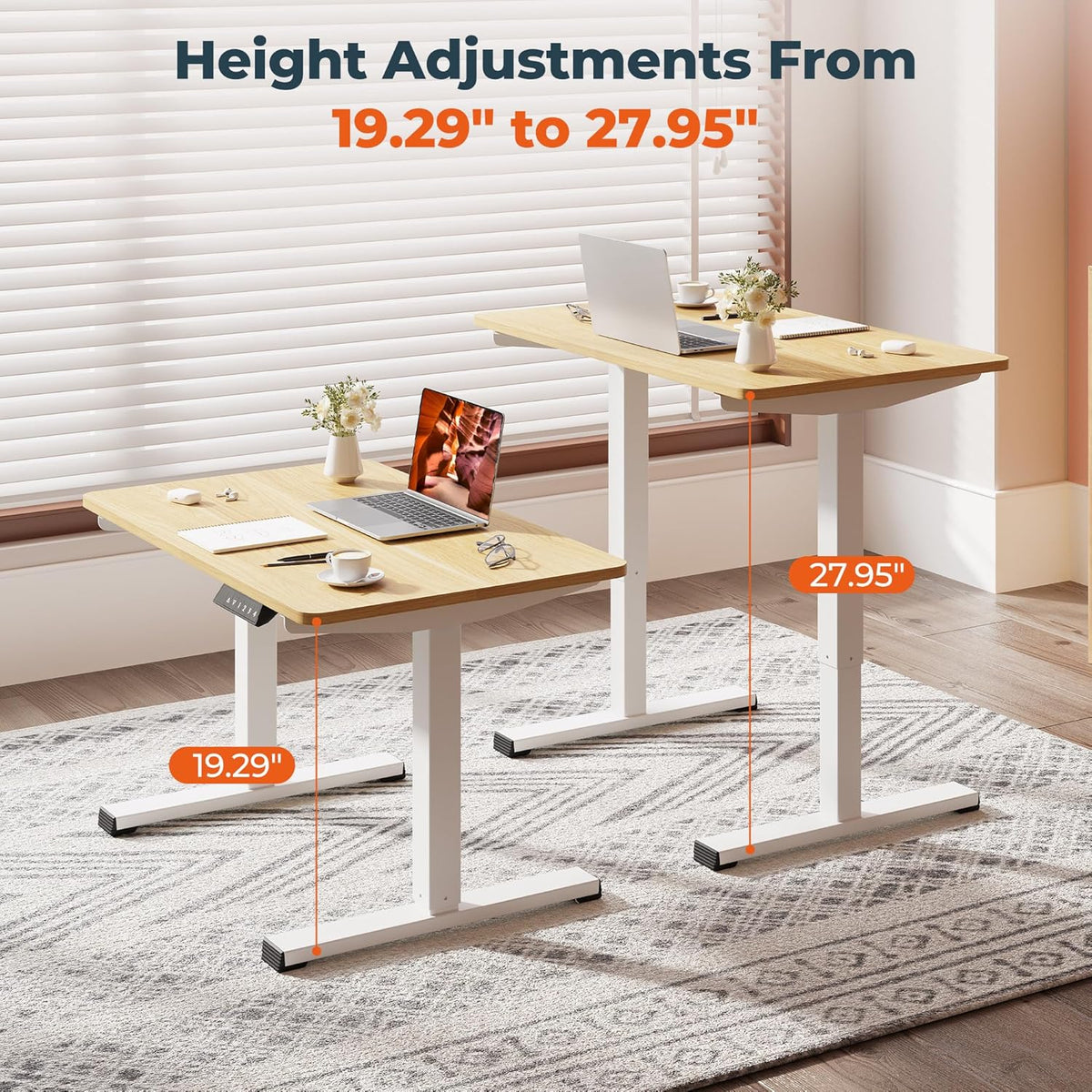 Small Adjustable Stand Up Desk for Children,One-Piece Standing Desk 31.5 x 19.7 Inch, Home Office Desk Computer Workstation, Maple