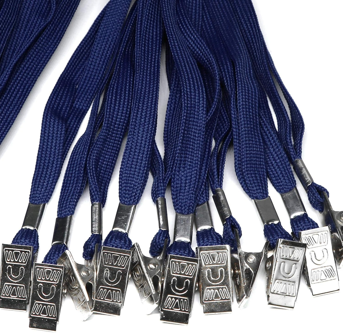Ollain Badge Lanyards Neck Bulk Cruise Lanyards Lanyard with Clip for ID Card Name Tags Badge Holders (Navy Blue, 100 Pack)