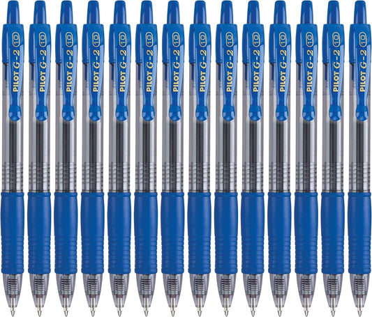 Pilot, G2 Premium Gel Roller Pens, Bold Point 1 mm, Pack of 14, Blue