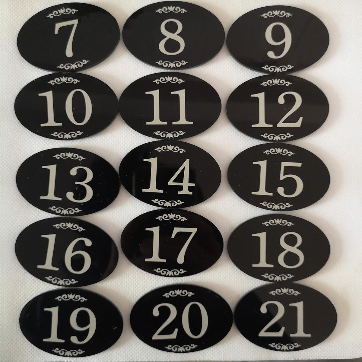 StayMax Locker Number Signs Door Sign with Self-Adhesive Tape Number Black (1-25)