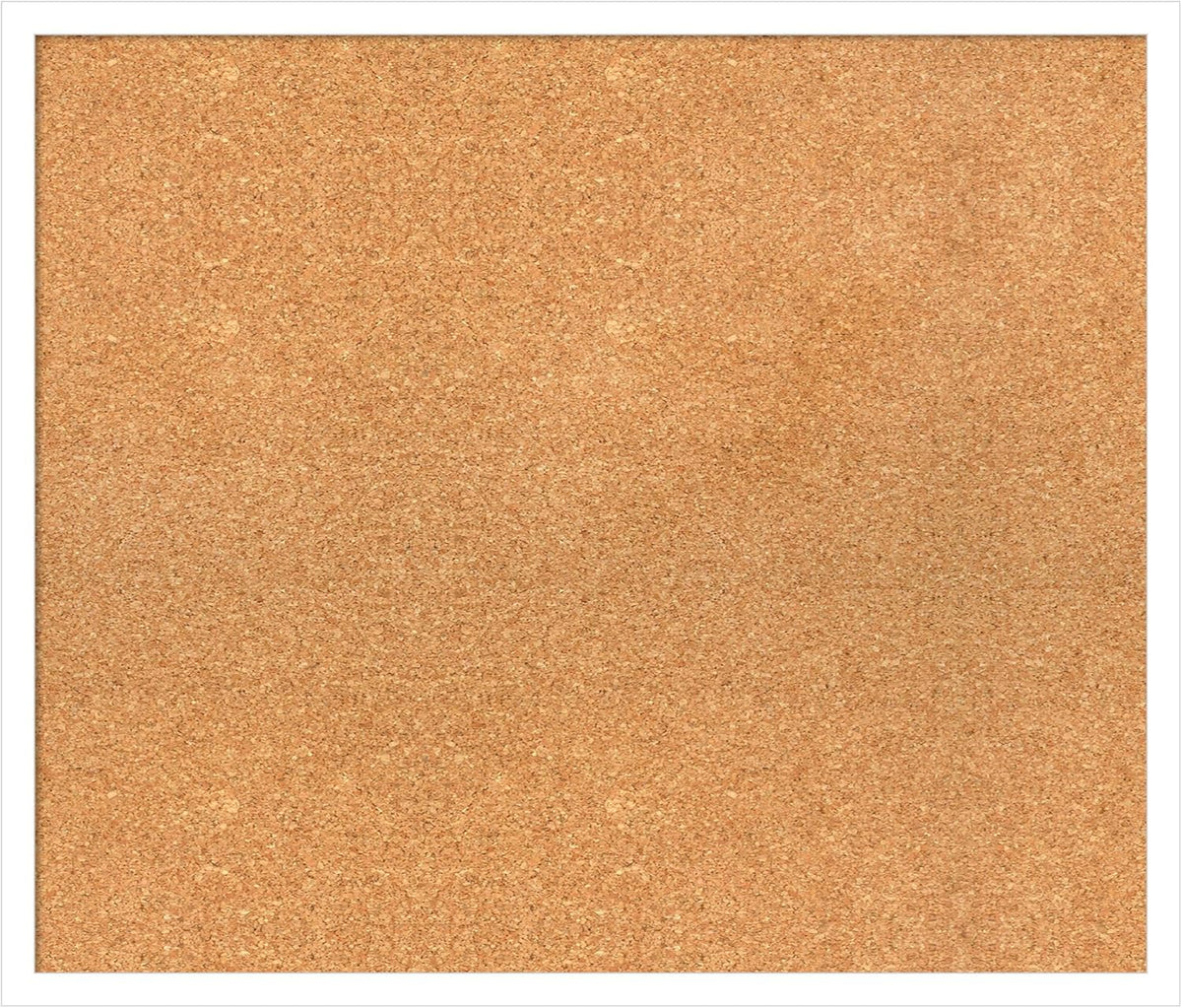 Amanti Art Natural Cork Board for Wall, 23x27 Vision Board with White Frame, Medium Corkboard Office Decor for Home Organization, Modern Corkboard Pinboard to Display Items for Home Organization in