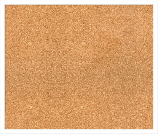 Amanti Art Natural Cork Board for Wall, 23x27 Vision Board with White Frame, Medium Corkboard Office Decor for Home Organization, Modern Corkboard Pinboard to Display Items for Home Organization in