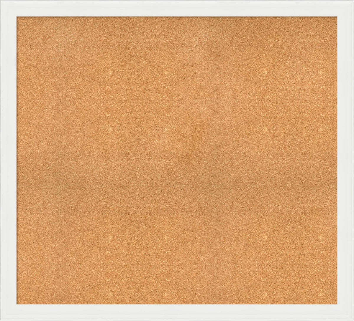 Amanti Art Natural Cork Board for Wall, 39x43 Vision Board with White Frame, Oversize Corkboard Office Decor for Home Organization, Casual Corkboard Pinboard to Display Items for Home Organization in