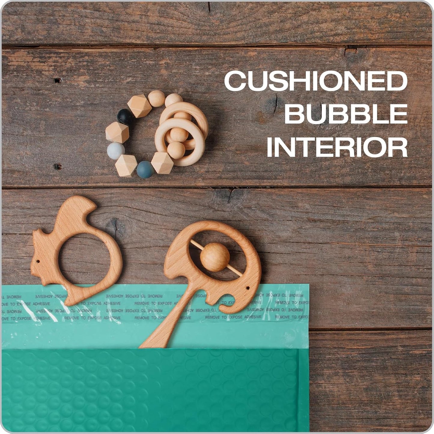 Quality Park Bubble Mailers, 8.25 x 11, Turquoise Poly Mailers, Padded Envelopes, Shipping Bags, Water Resistant, Self Seal, 25 Per Box (QUA85914)