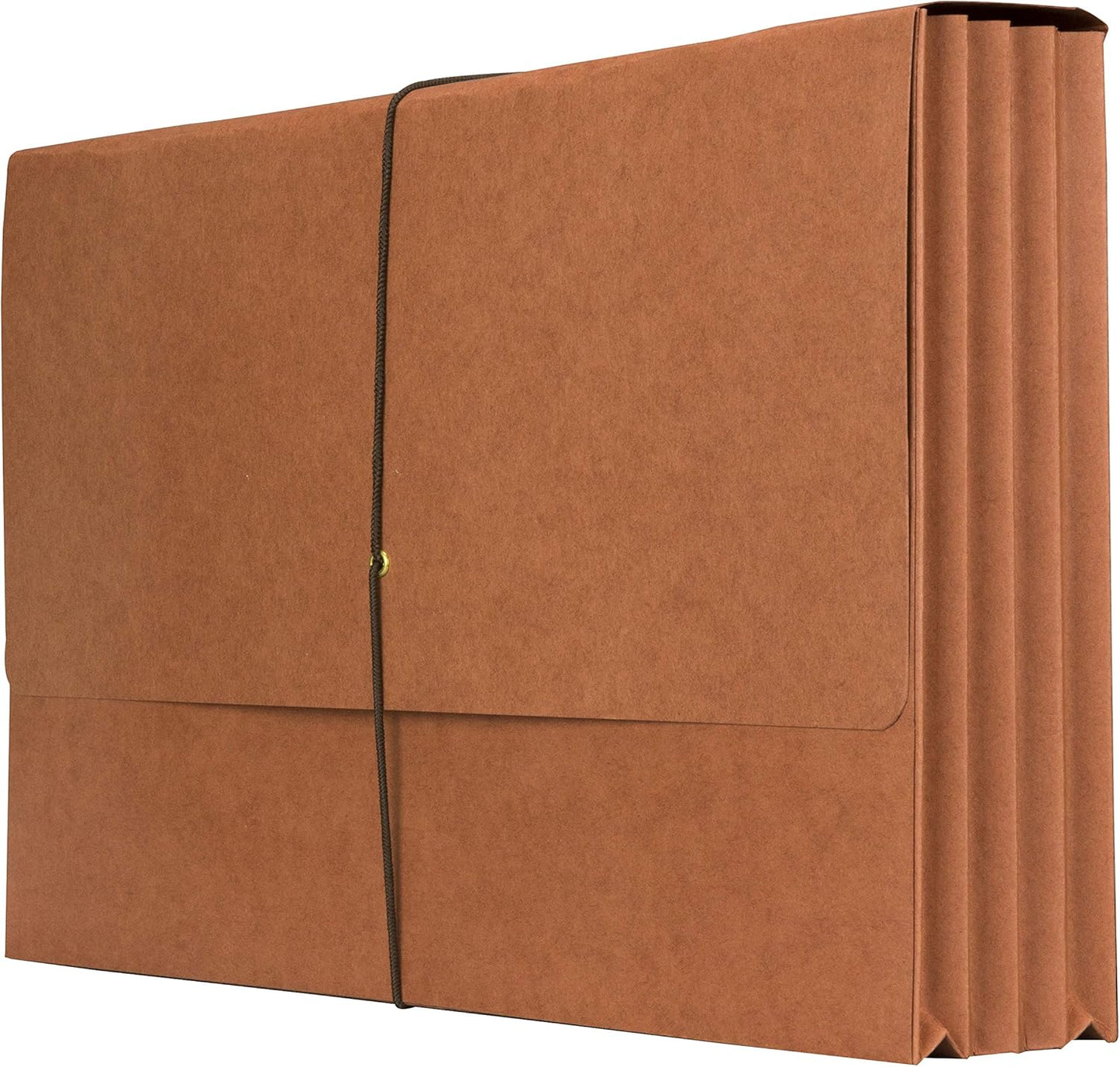 The File King Expanding File Wallet - Legal Size, 10 Redropes | USA Made | 3.5” Expandable File Folders | Redwell Folders Legal Size Wallets | Red Rope Expanding File Folder with Flap & Elastic Cord