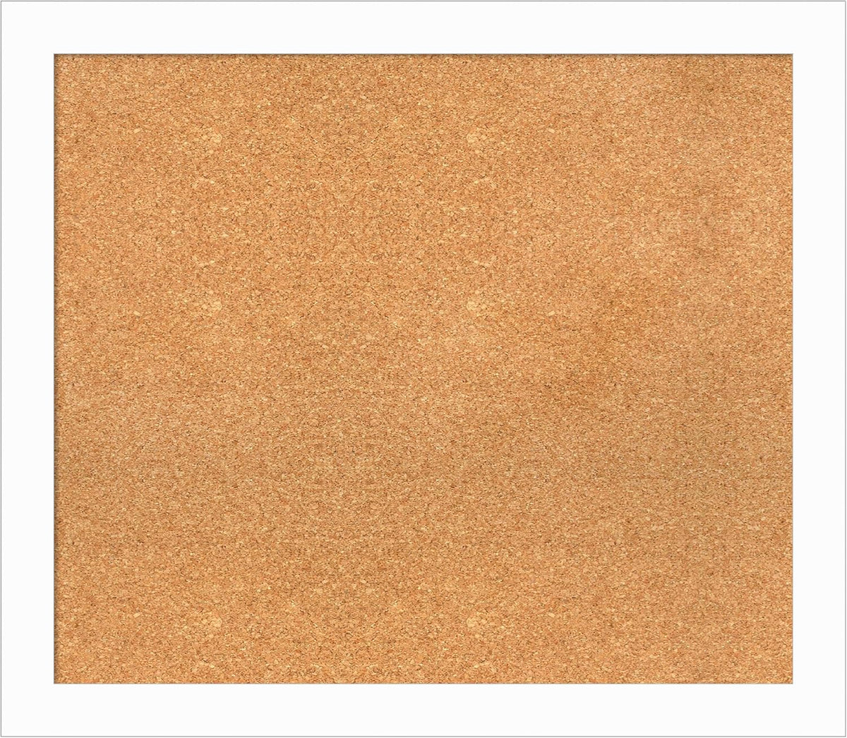 Amanti Art Natural Cork Board for Wall, 27x31 Vision Board with White Frame, Large Corkboard Office Decor for Home Organization, Casual Corkboard Pinboard to Display Items for Home Organization in